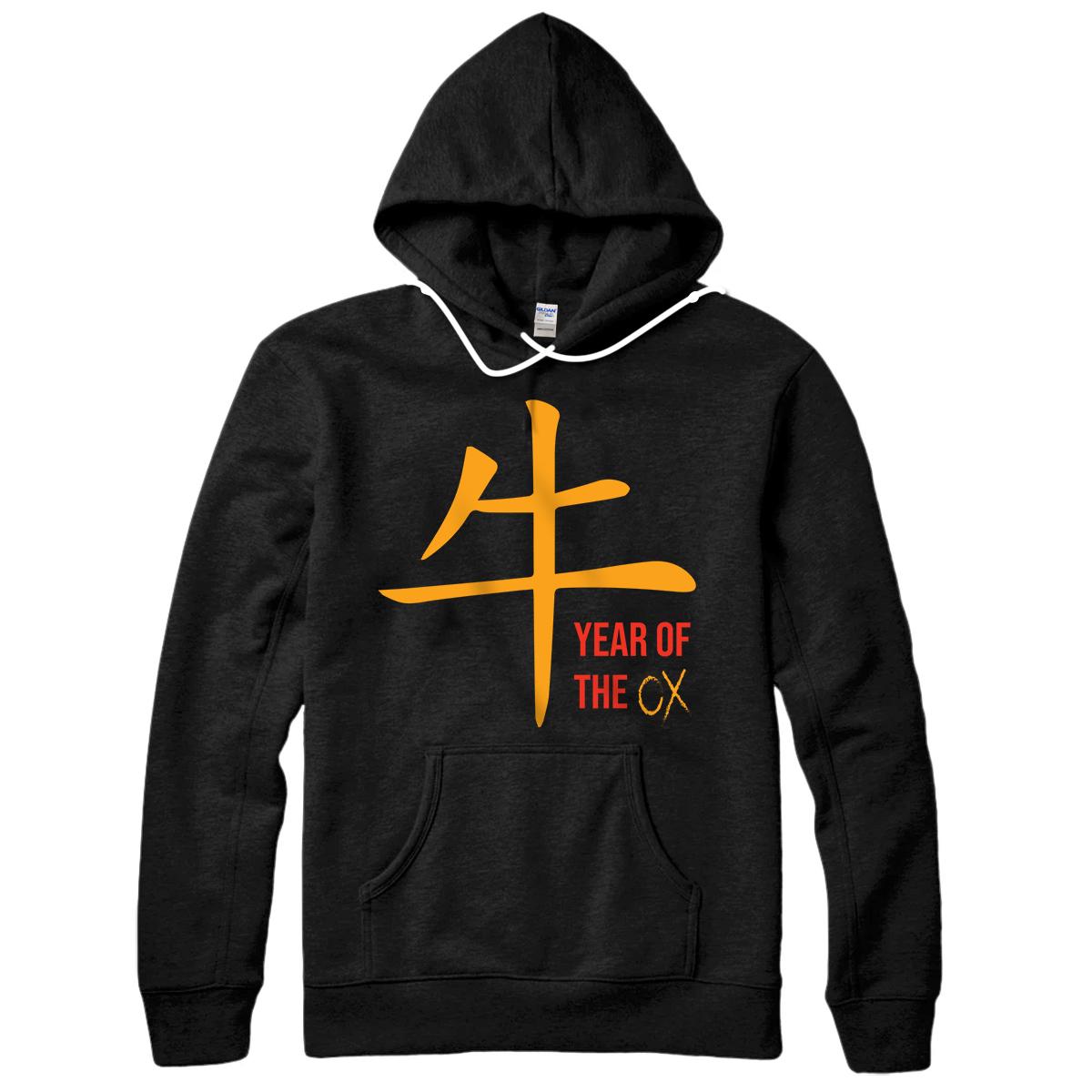 Personalized Chinese Symbol Character New Year Of Ox 2021 Horoscope Pullover Hoodie