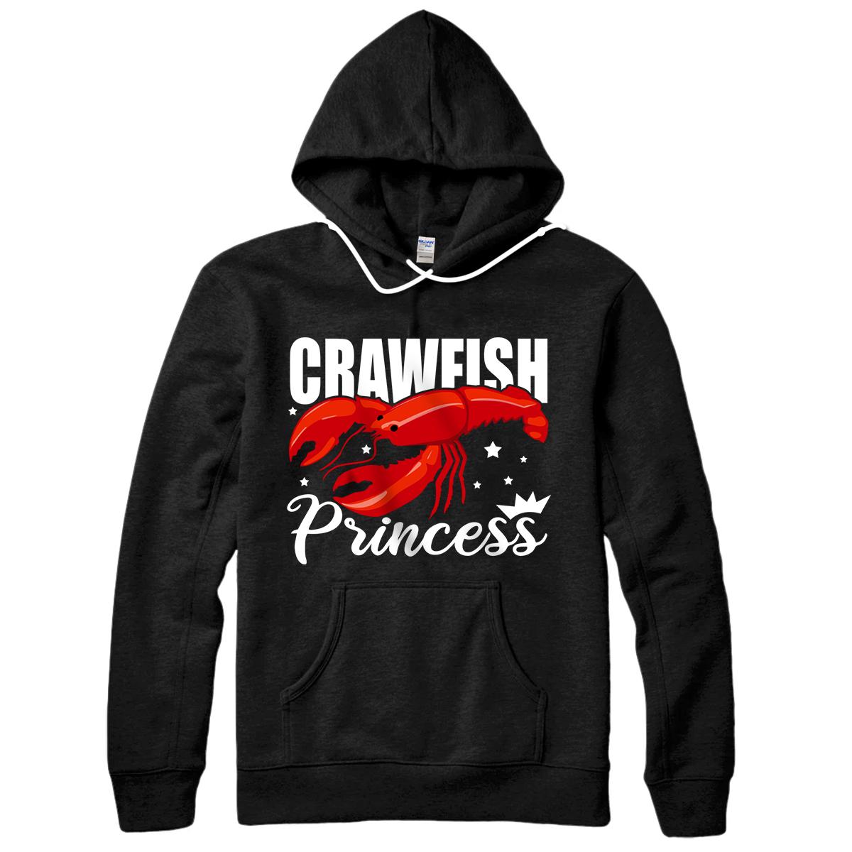 Personalized Funny Crawfish Gift For Women Cool Crawfish Princess Girls Pullover Hoodie