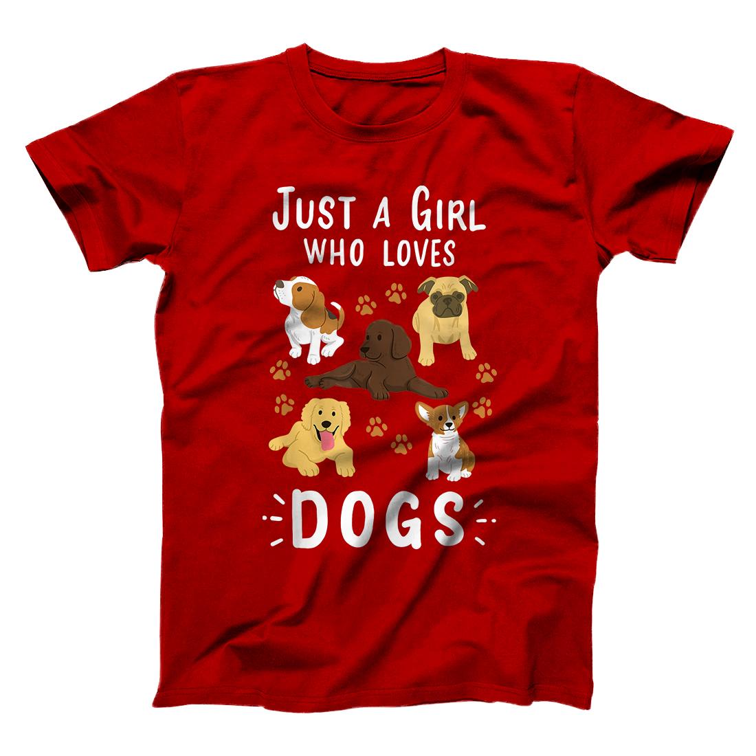 Personalized Just a Girl Who Loves Dogs Dog Lover Gift for Girls T ...