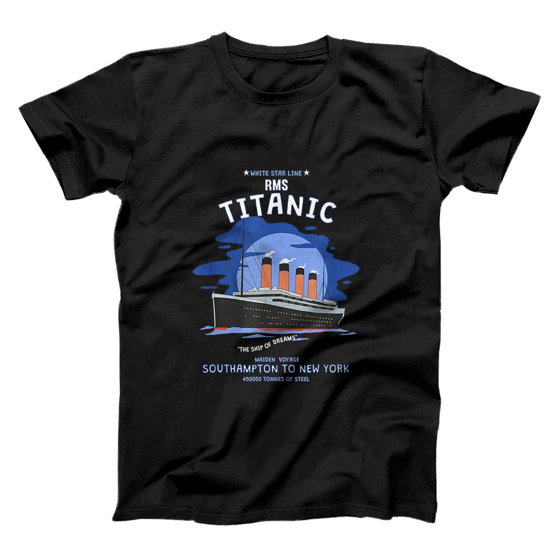 Personalized Titanic "The Ship of Dreams" White Star Line RMS T-Shirt