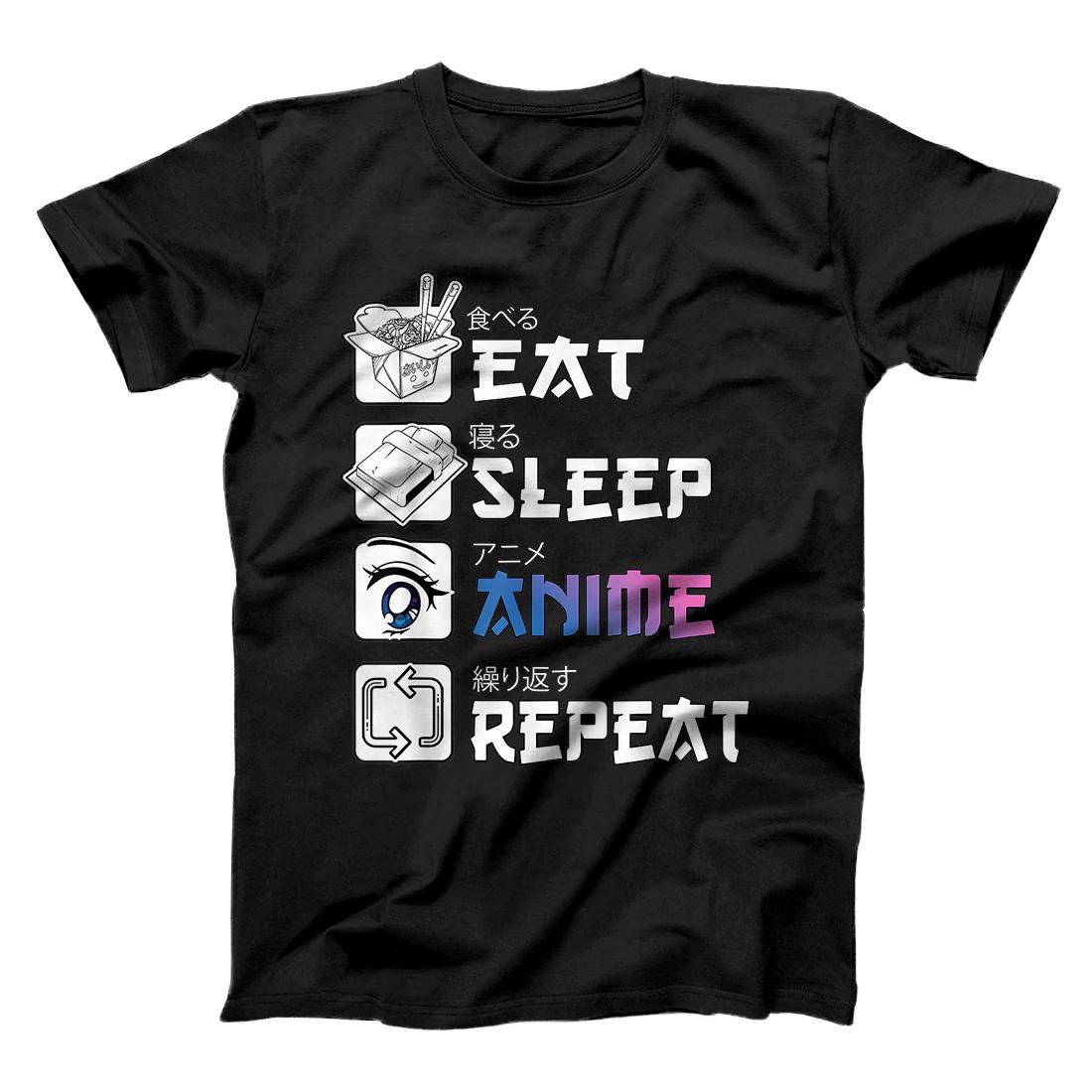 Personalized Eat Sleep Anime Repeat Shirt, Anime Manga Shirts Gift T-Shirt