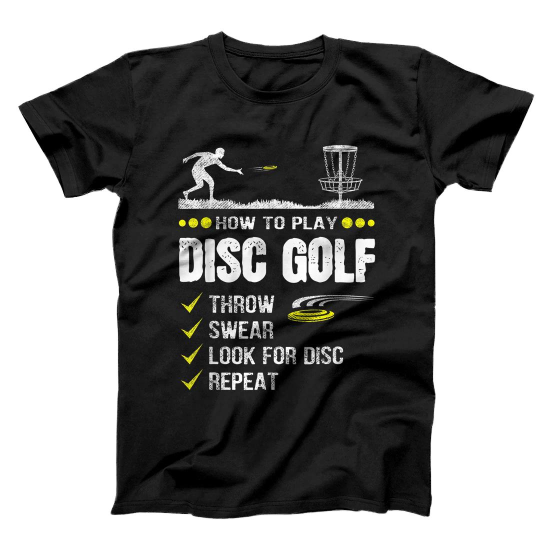 Personalized How To Play Disc Golf Frisbee Disc Golfer Humor Disc Golfing T-Shirt