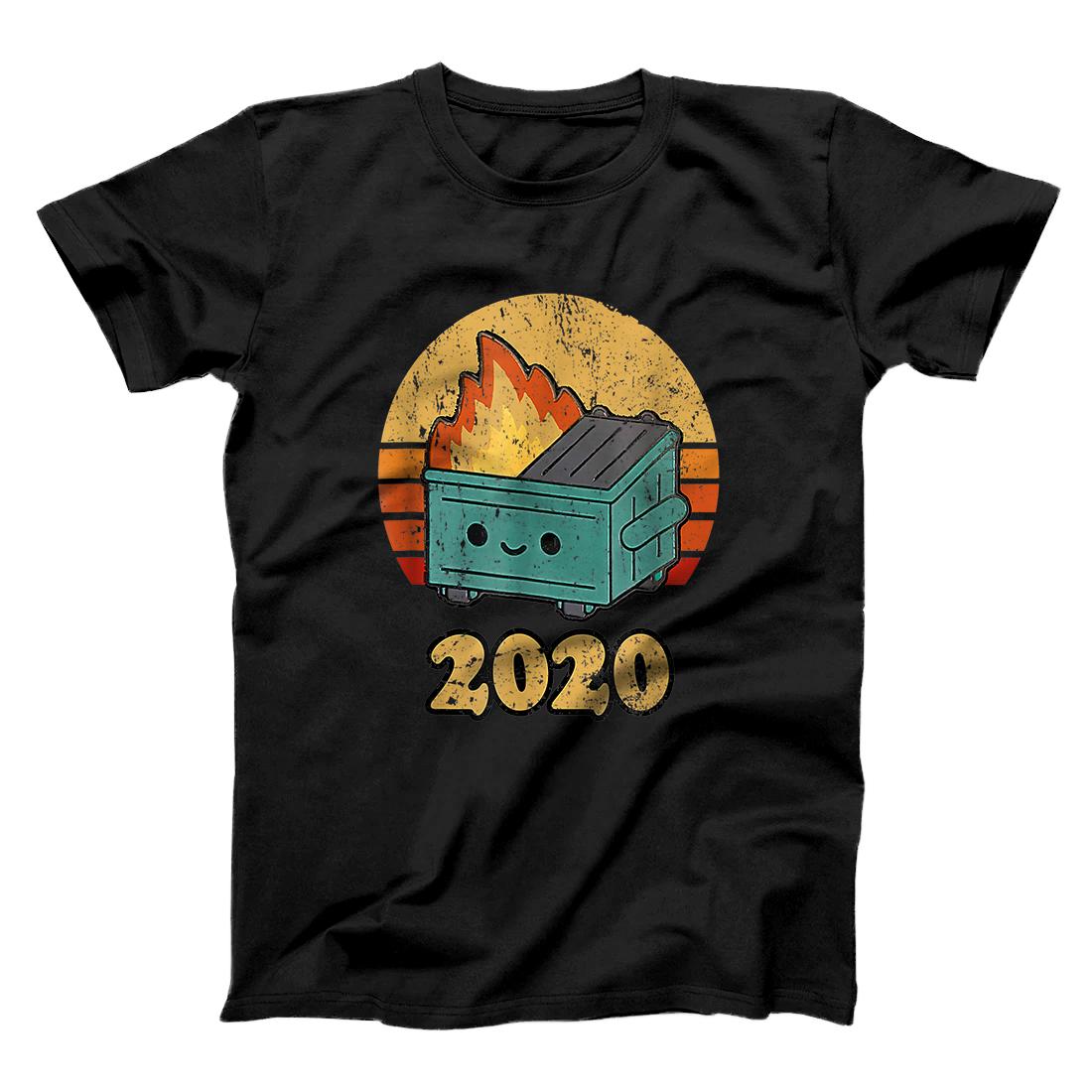 Personalized 2020 Dumpster Fire Retro Sunset T-Shirt T-Shirt