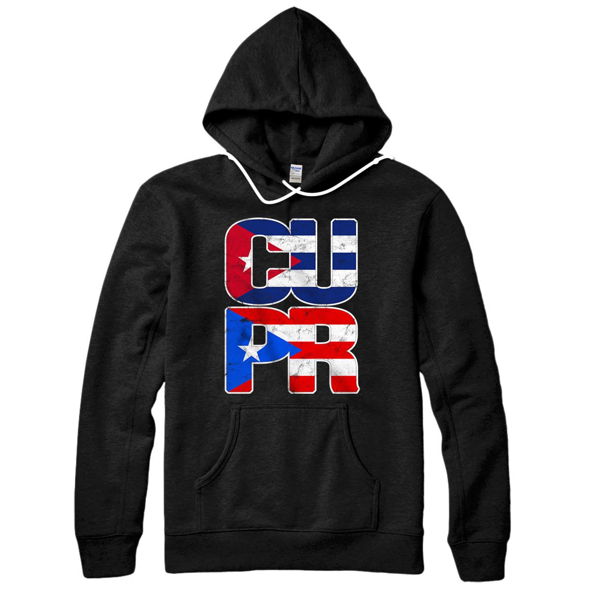 Cuba Puerto Rico Cuban Puerto Rican Flag Cubano Boricua Pullover Hoodie