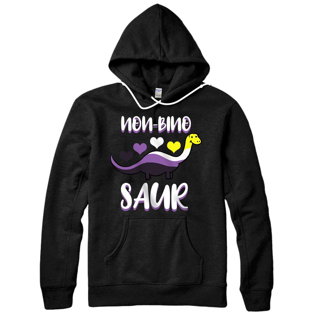 Non-Bino Saur Nonbinary Pride Pullover Hoodie