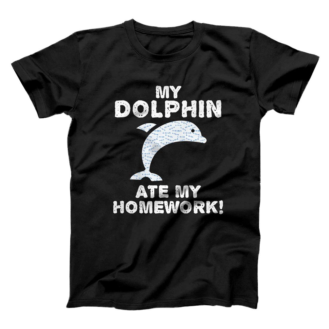 Personalized My Dolphin Ate My Homework Beluga Fish Back To School Kid Premium T-Shirt