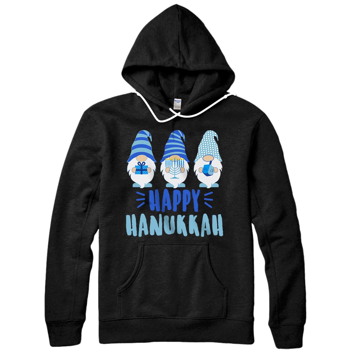 Tu Happy Hanukkah 2020 Gnome Menorah Dreidel Costume Gift Pullover Hoodie