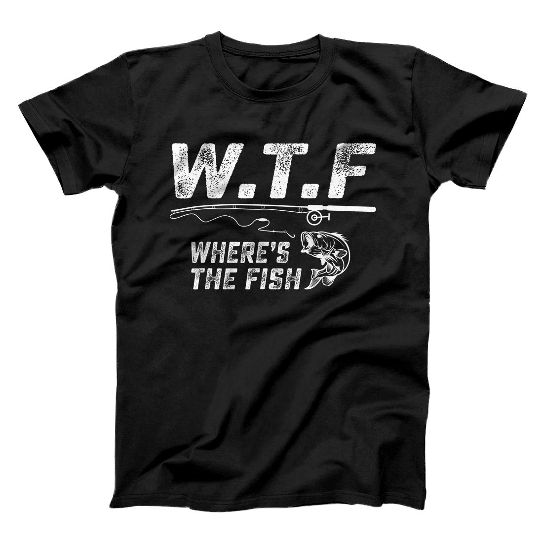 Personalized WTF Where's The Fish Fishing Gift T-Shirt