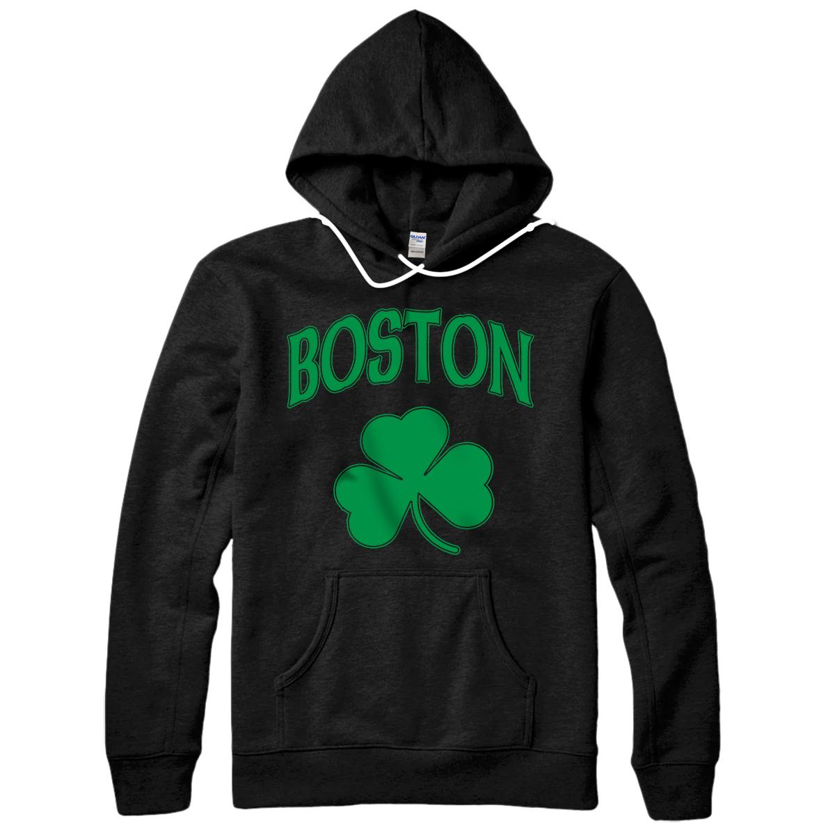 Boston Irish Shamrock St Patricks Day Men Women Kids Pullover Hoodie