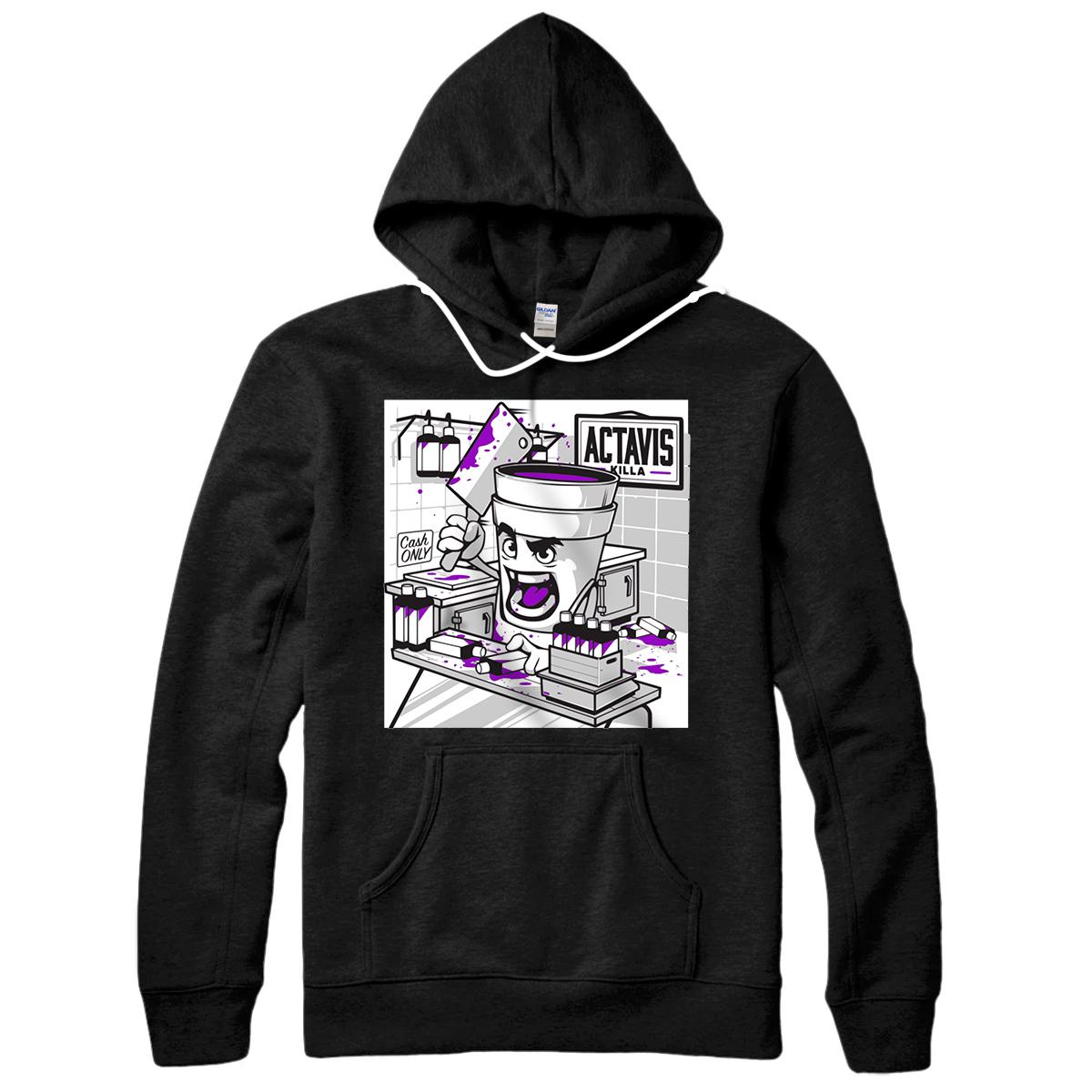 Codeine Lean Double Cup Styrofoam Purple Drank Cough Syrup Pullover Hoodie