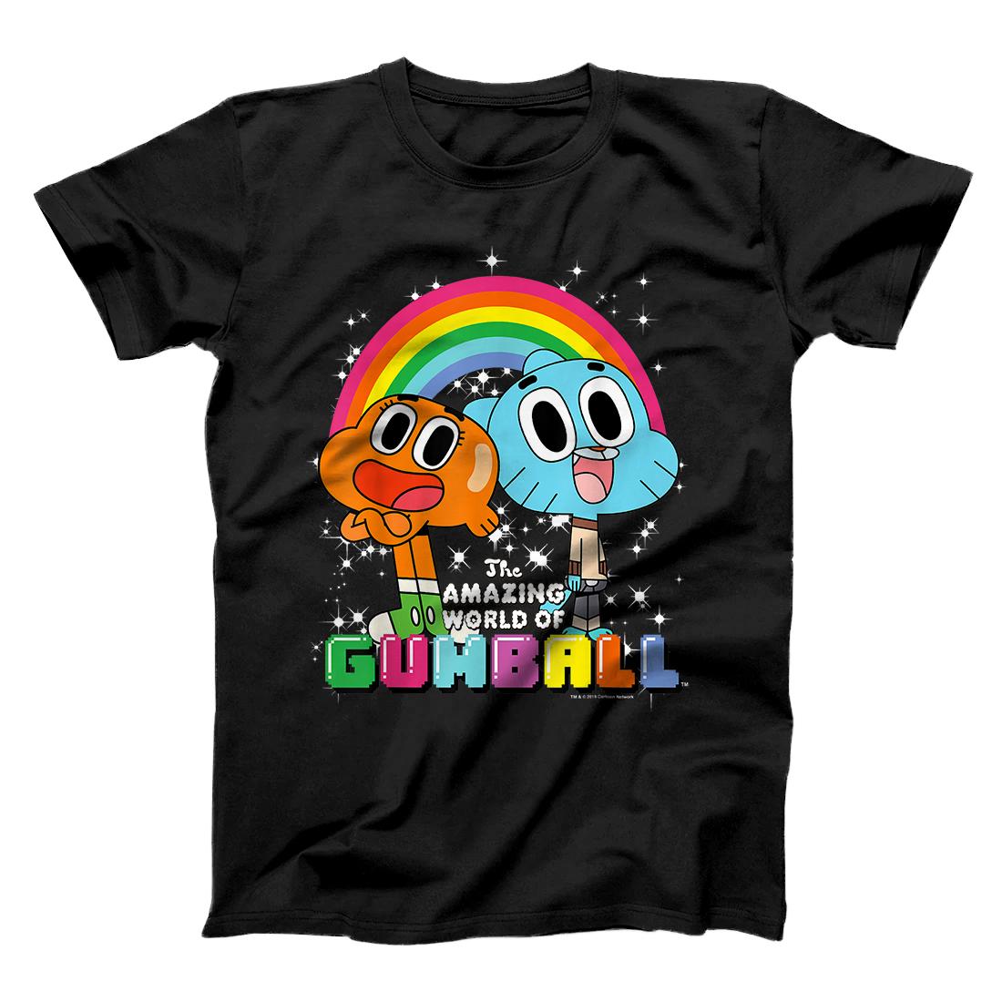 Personalized CN The Amazing World Of Gumball & Darwin Rainbow Portrait T-Shirt