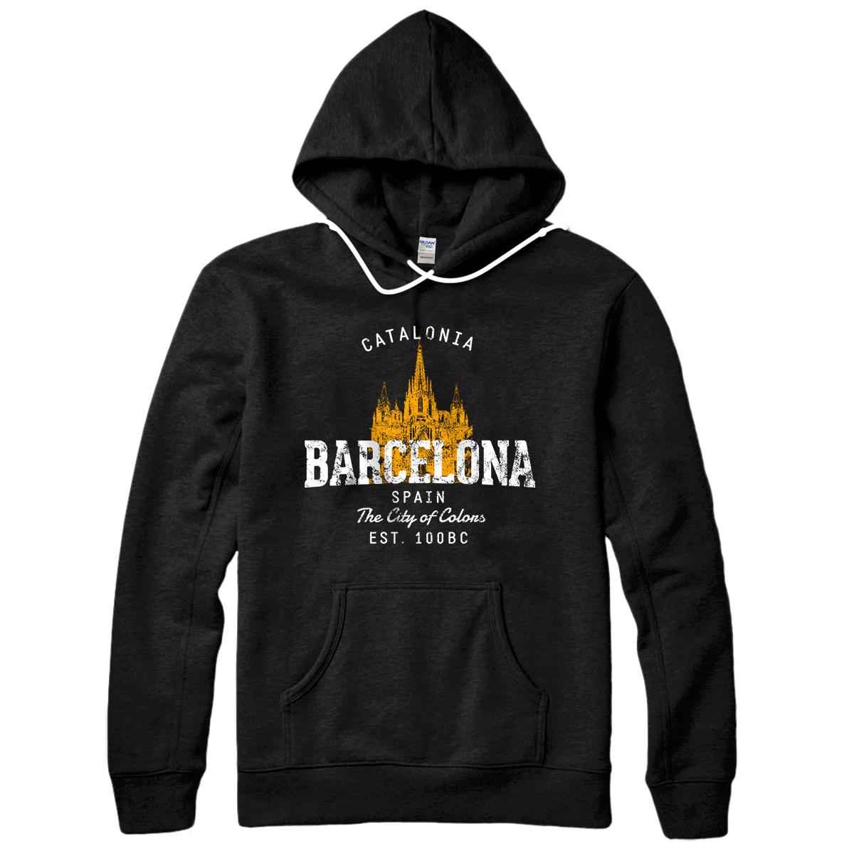 Spain Vacation Souvenir Barcelona Pullover Hoodie