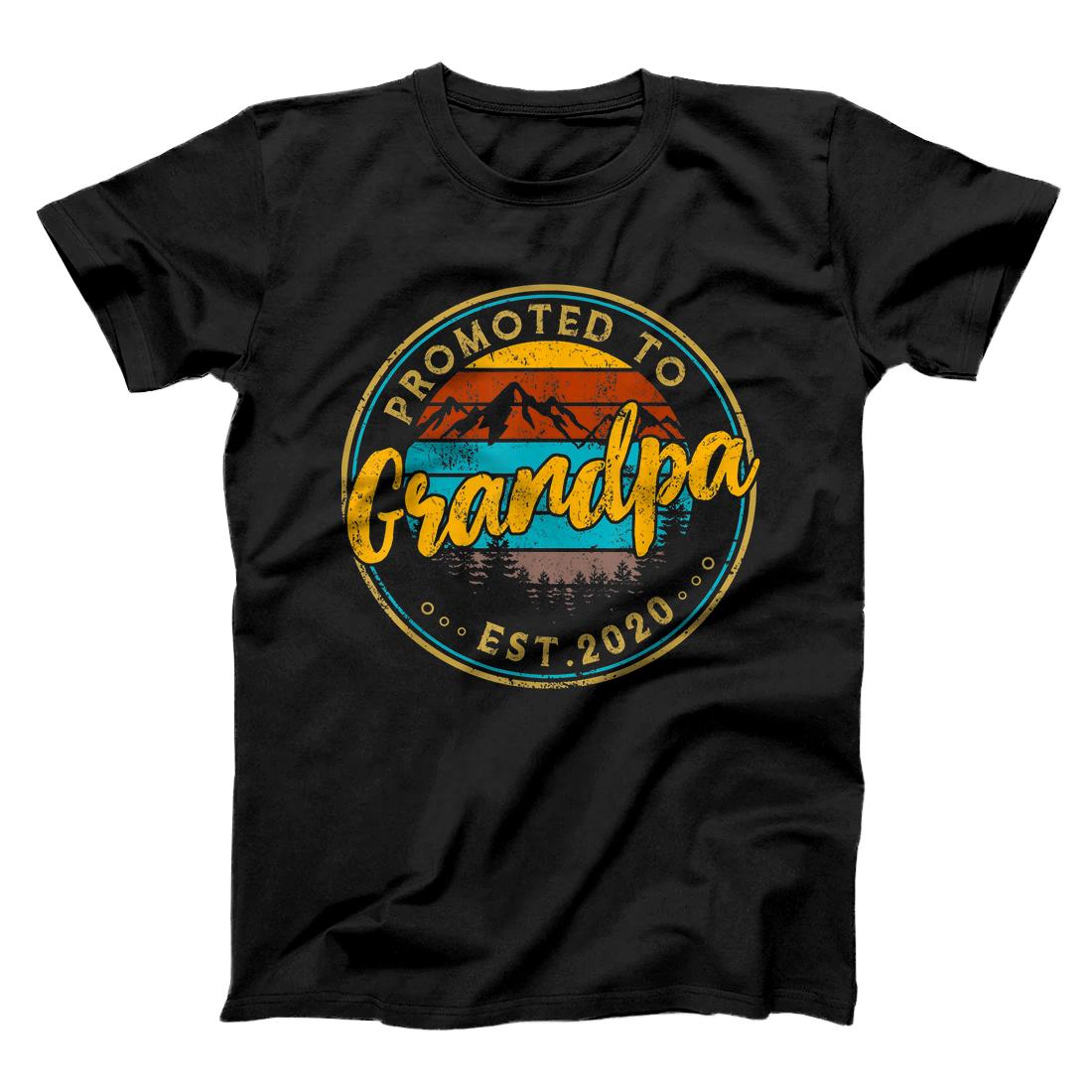 Personalized Mens Vintage New Grandpa 2020 Gift Promoted to Grandpa Est 2020 T-Shirt