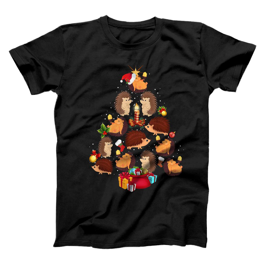 Personalized Christmas - Cute Hedgehog Christmas Tree T-Shirt
