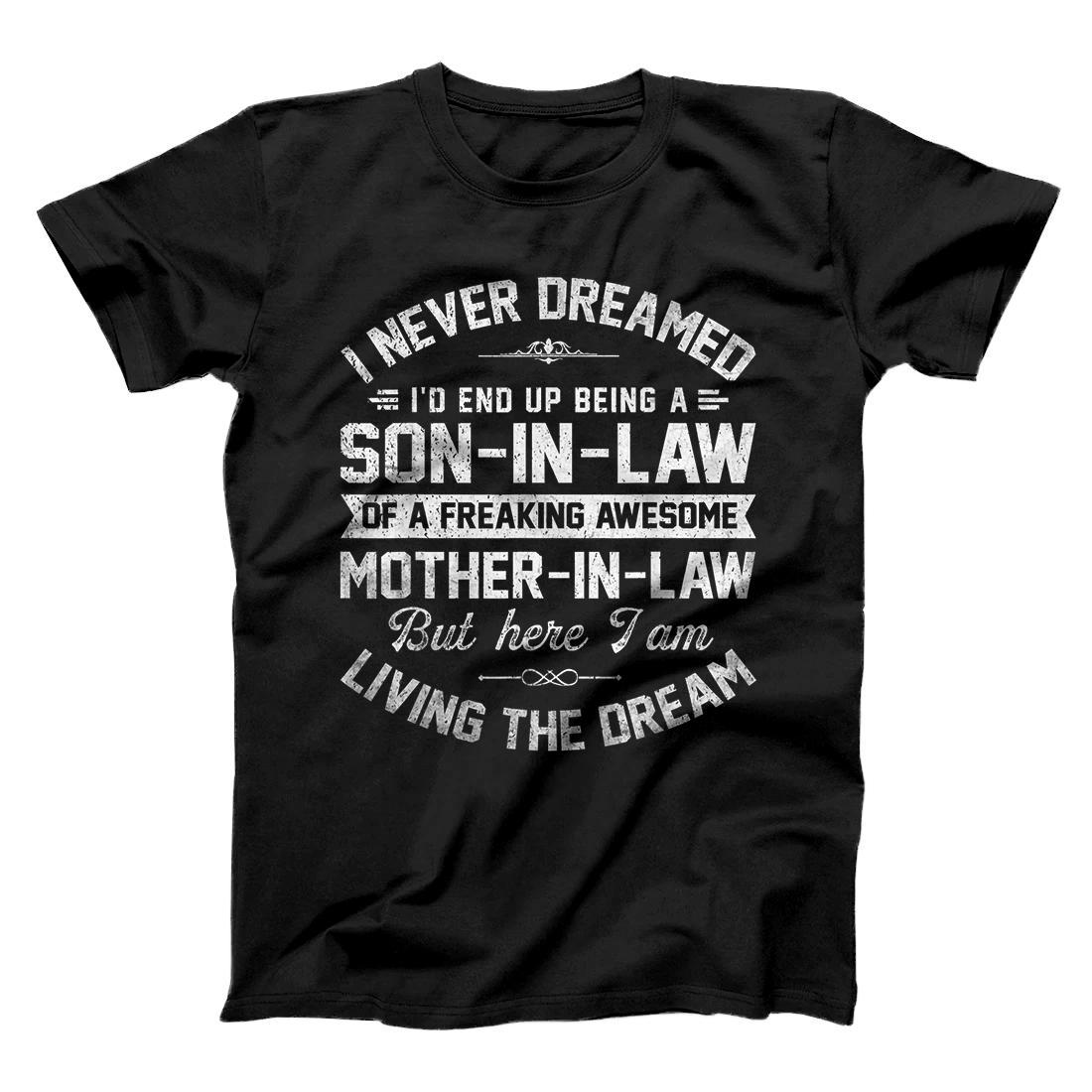 Personalized Funny Son in Law Birthday Gift Ideas Awesome Mother in Law T-Shirt