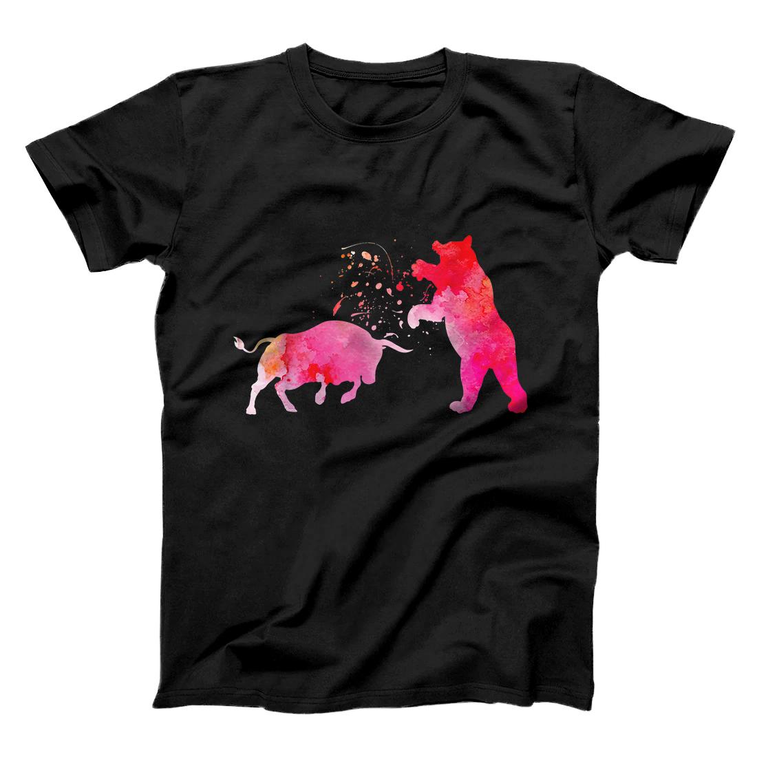 Personalized Bull VS Bear Stock Market Exchange Capitalism Investing Gift T-Shirt