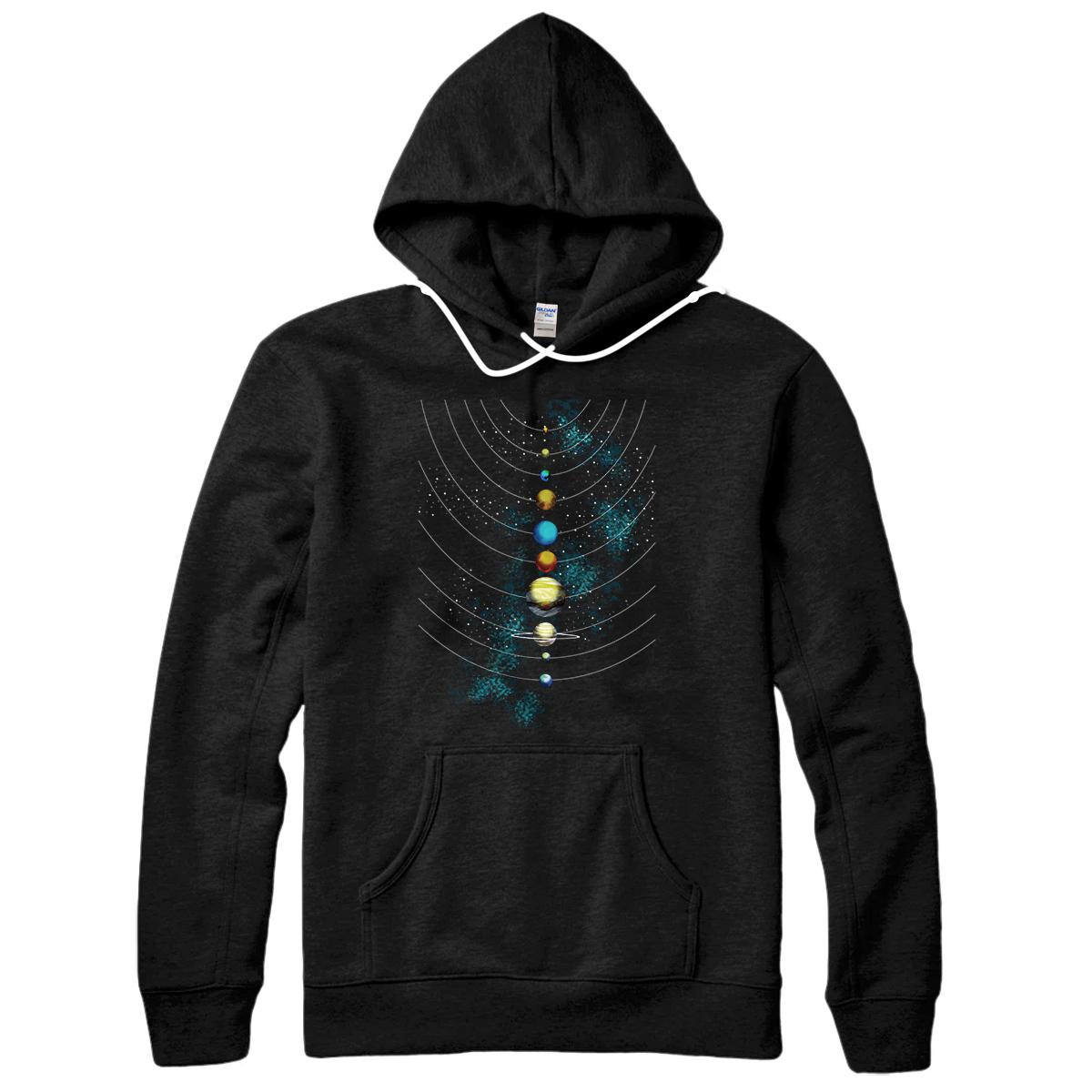 Solar System Alignment Terrestrial Planet Space Lover Gift Pullover Hoodie