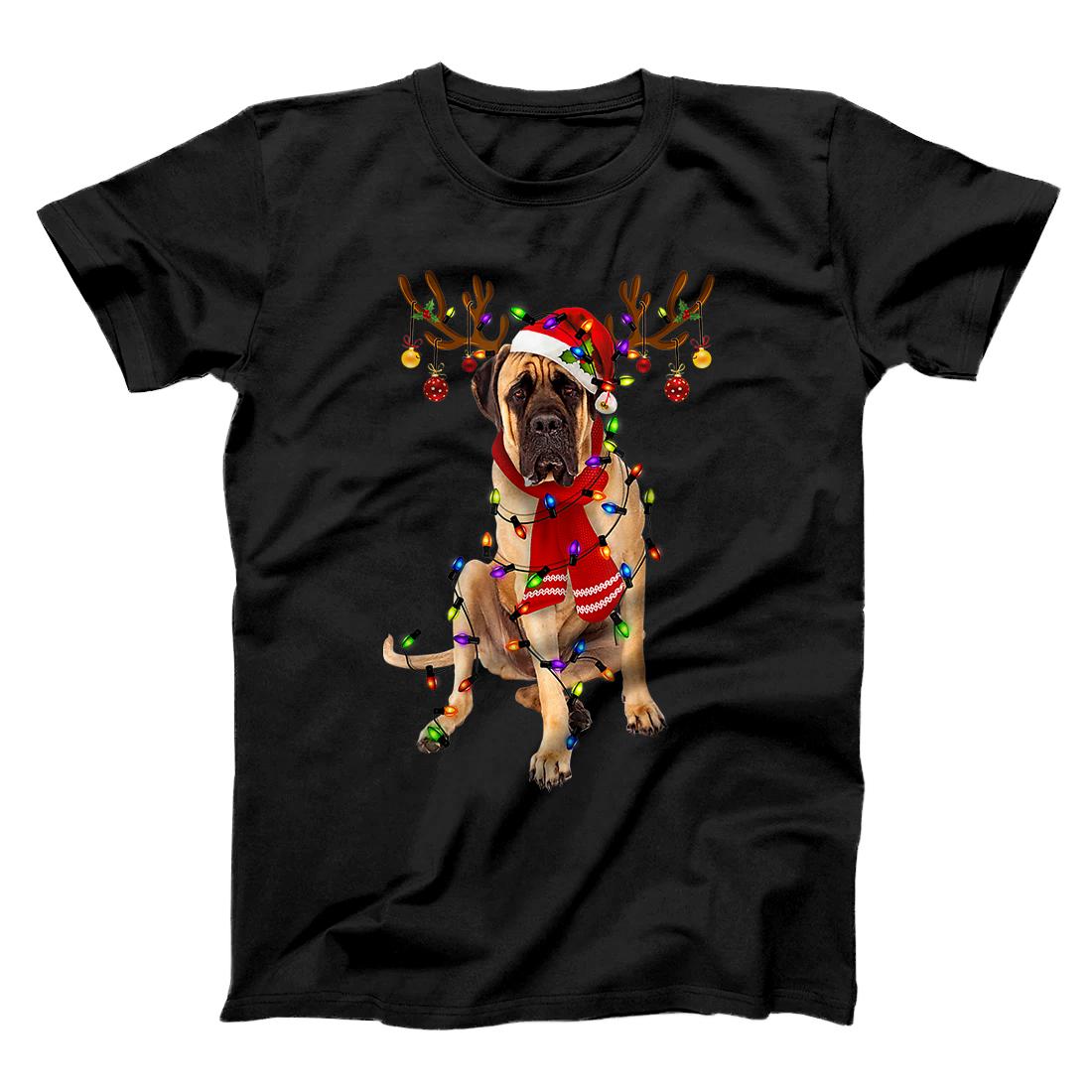 Personalized English Mastiff Christmas Christmas Lights T-Shirt