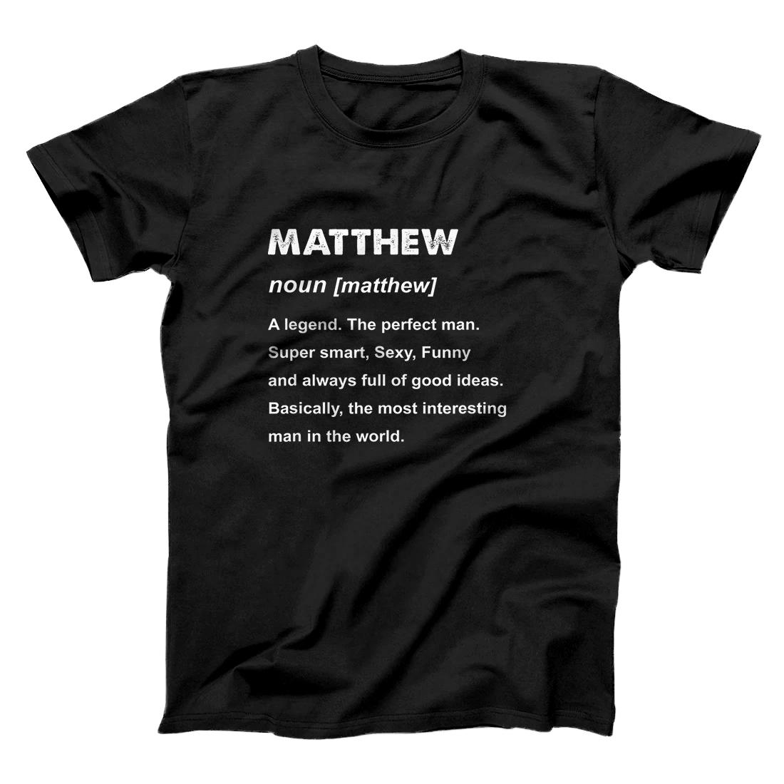 Personalized Mens Matthew Name Gift T-Shirt