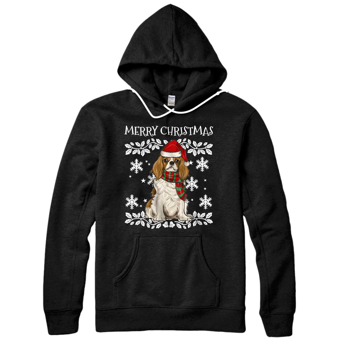 Merry Christmas Ornament Cavalier King Charles Spaniel Xmas Pullover Hoodie