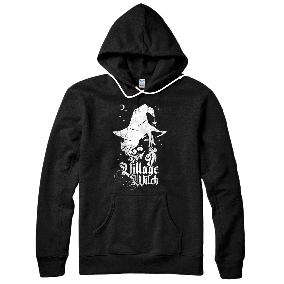 Pagan Vintage Village Witch Pullover Hoodie