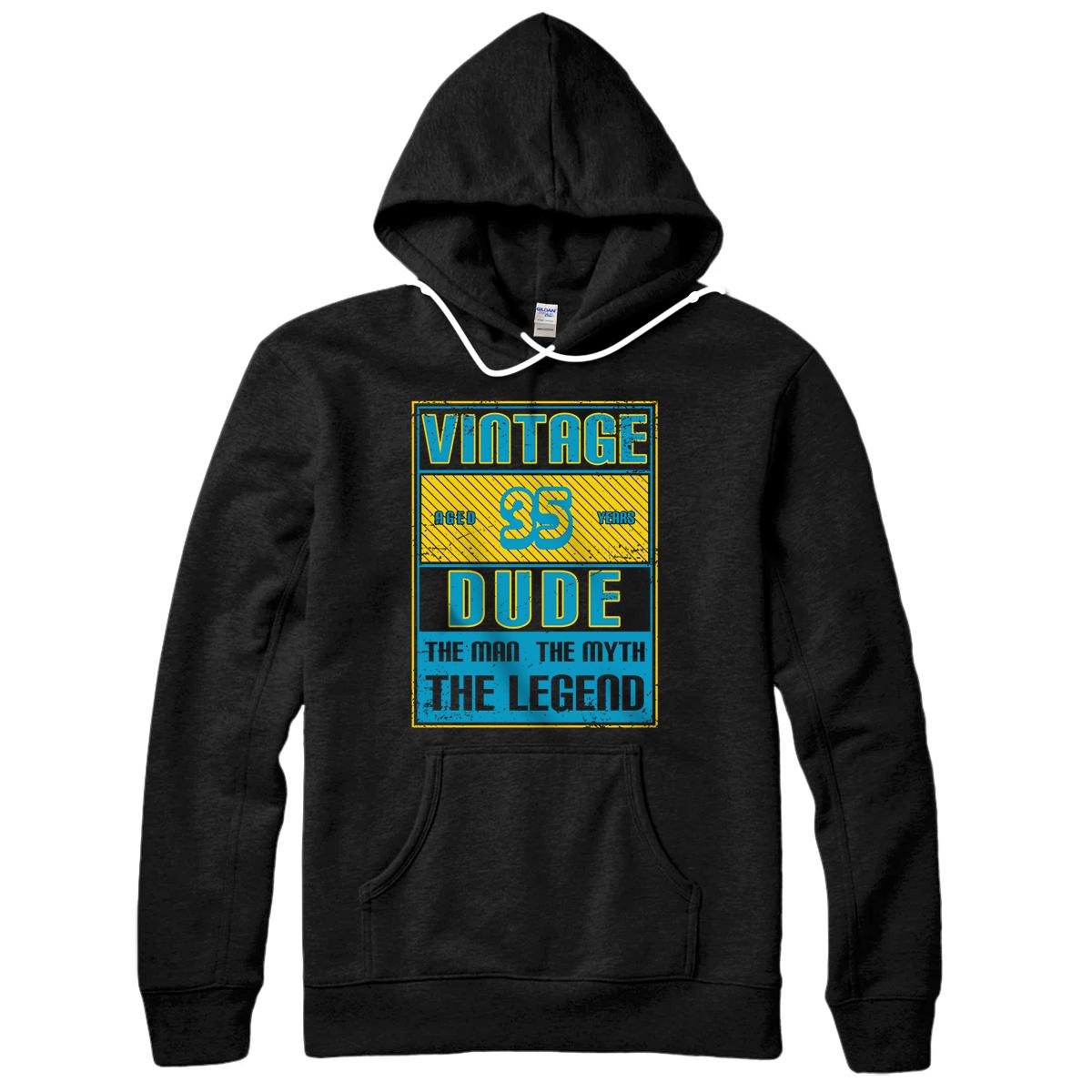 35th Birthday Gift for Men Age 35 Year Old Vintage 1985 Son Pullover Hoodie