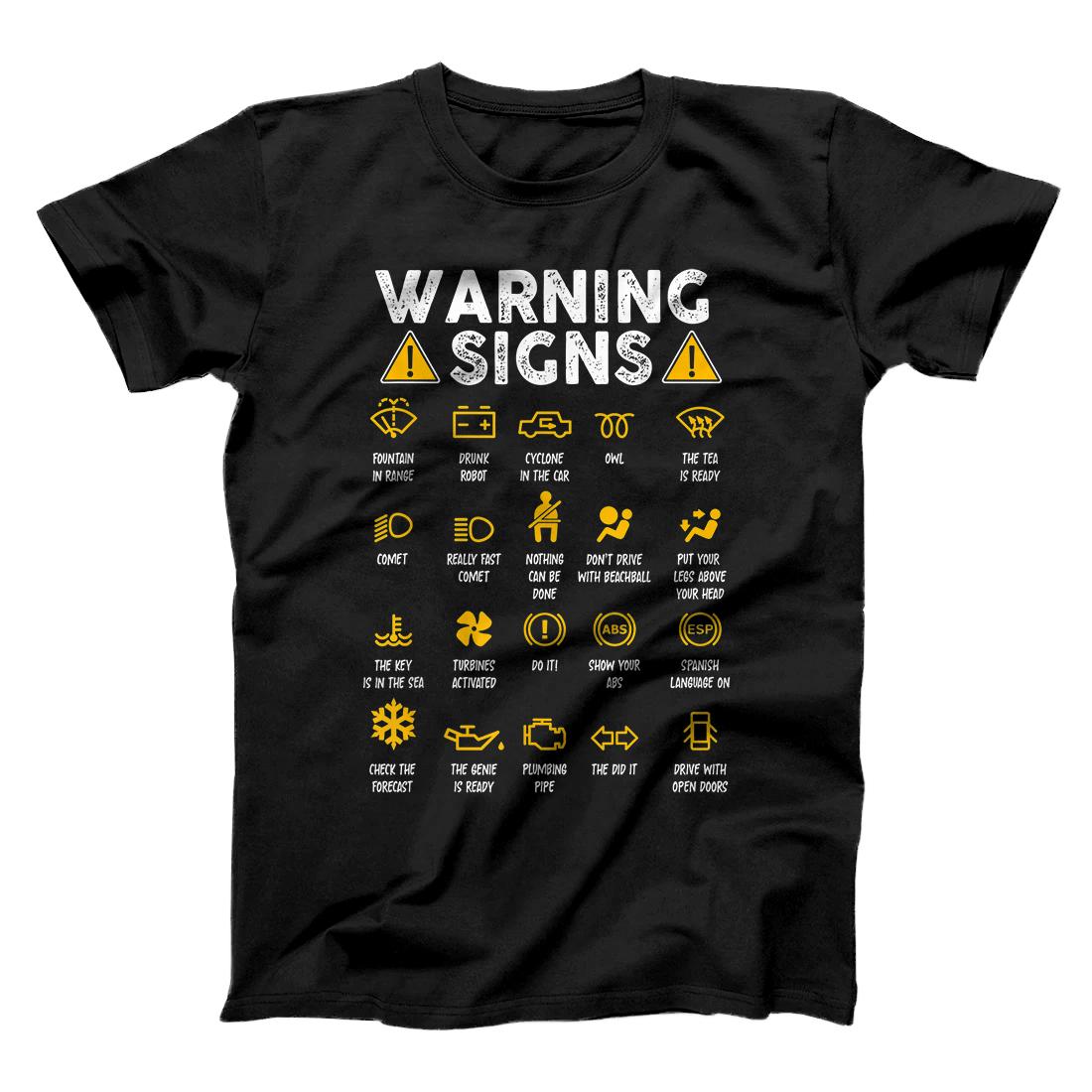 Personalized Auto Mechanic Driver Shirt Funny Driving Warning Signs 101 T-Shirt