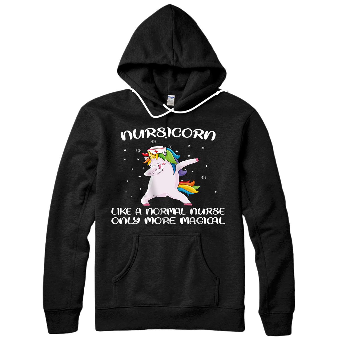 Funny Dabbing Unicorn Nursicorn | Nurse Unicorn Lover Gift Pullover Hoodie