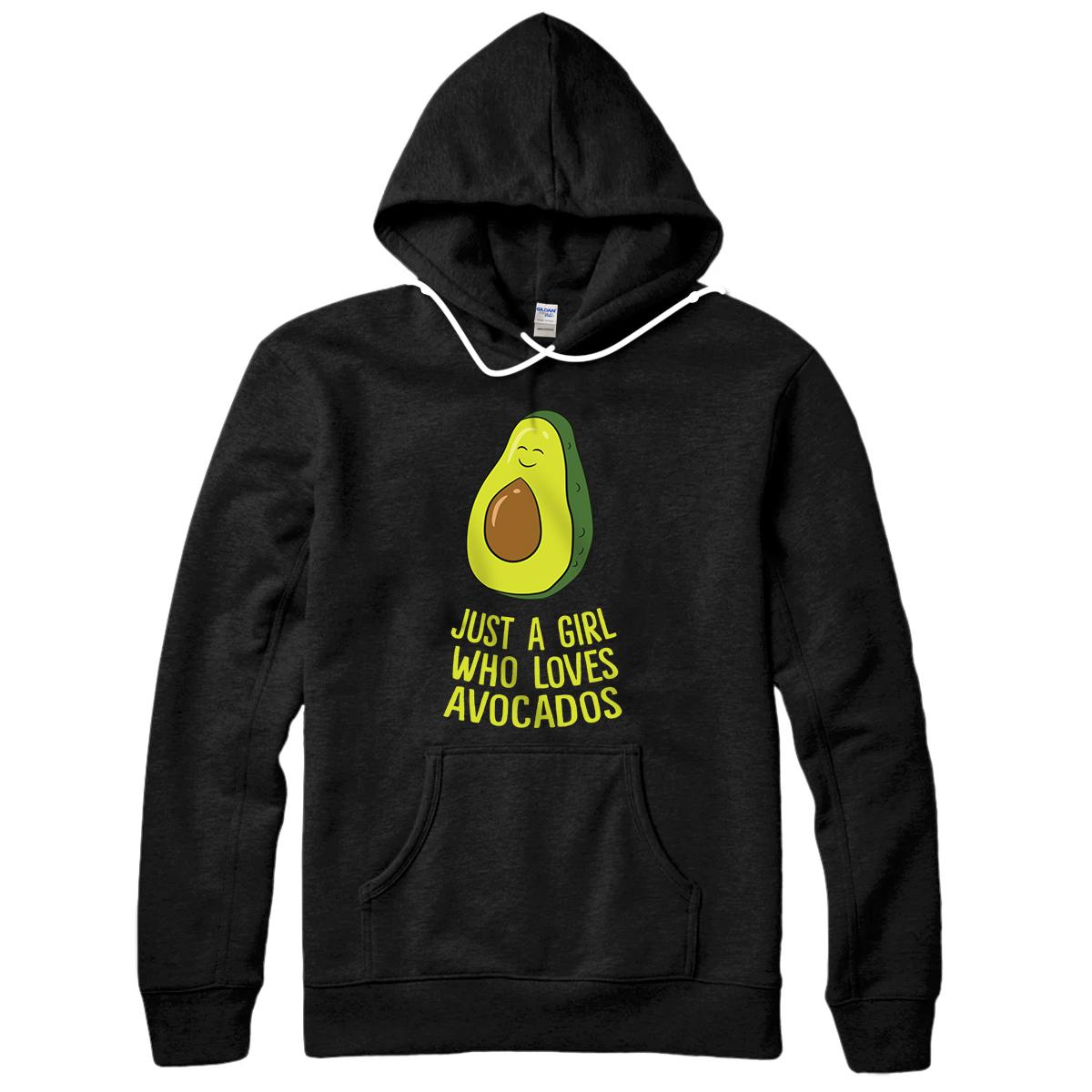 Just a Girl Who Loves Avocados Cute Avocado Girl Pullover Hoodie