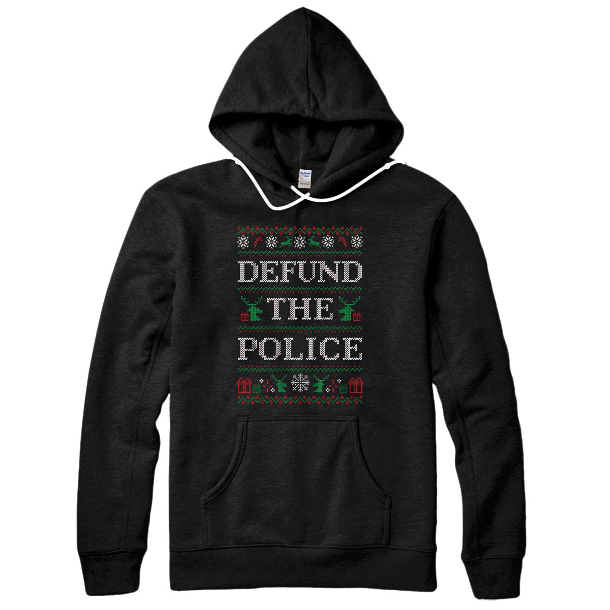 Defund the police ugly christmas sweater - police brutality Pullover Hoodie