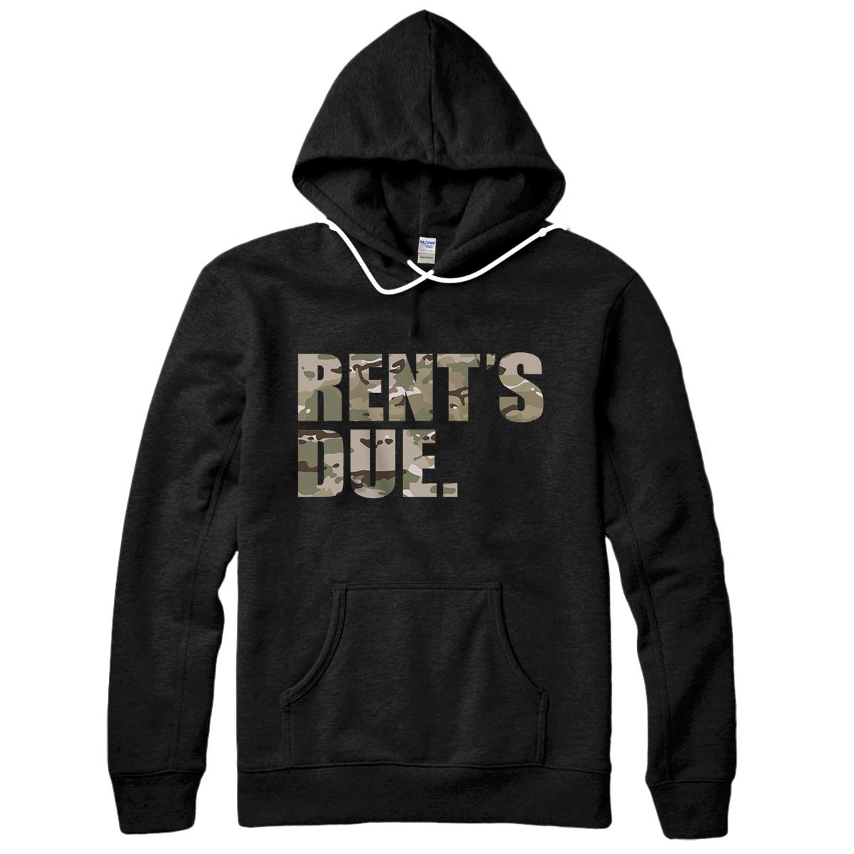 Rent's Due work hard bodybuilder weightlifting Camo Multi Pullover Hoodie