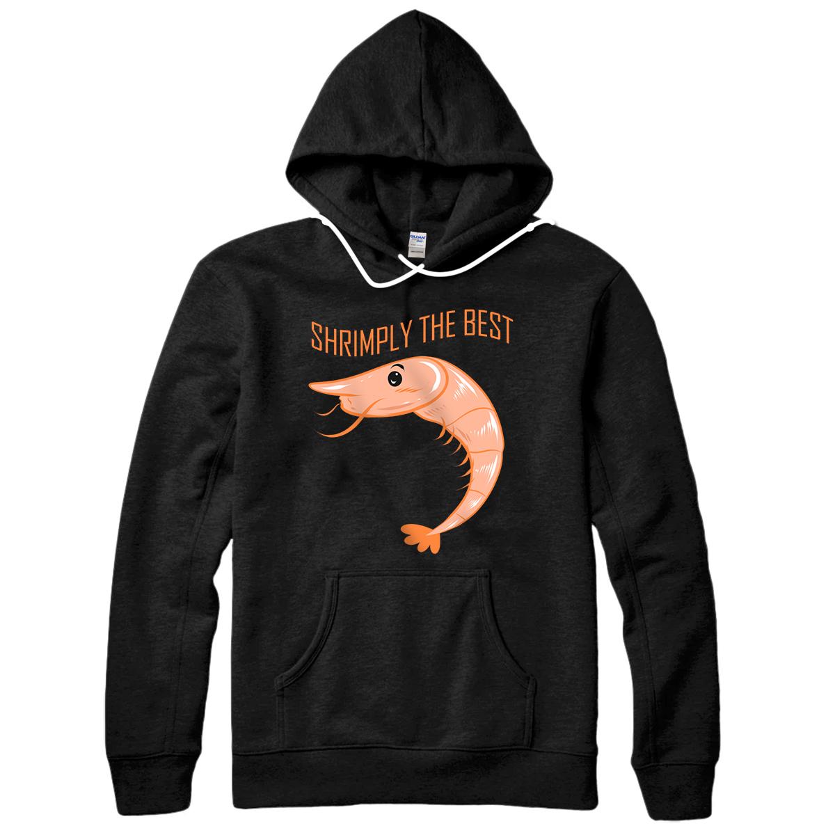 Funny Cartoon Shrimp Lover Seafood Gift for Culinary Chef Pullover Hoodie