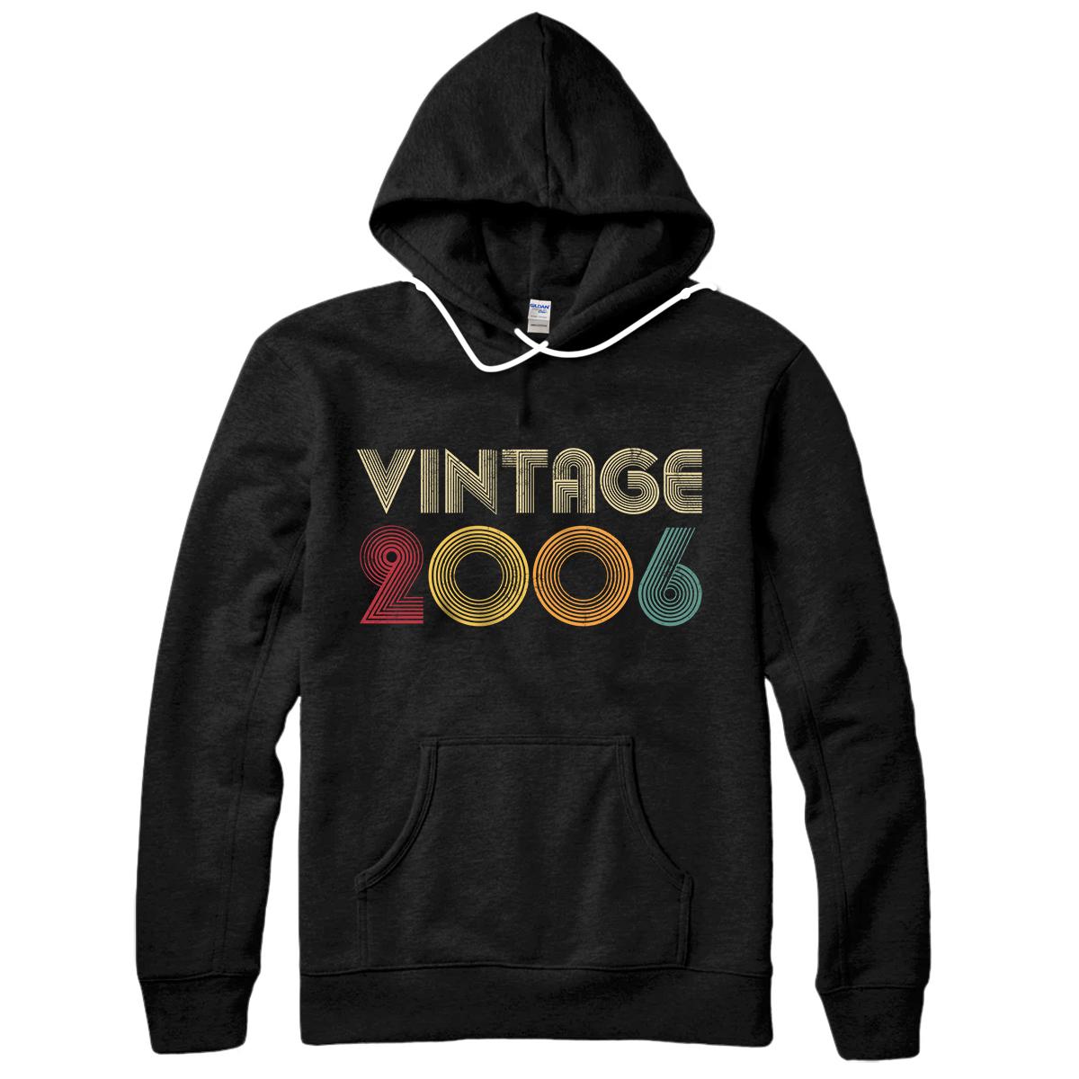 Personalized 15th Birthday Gift Idea 2006 Vintage Retro 15 Years Old Pullover Hoodie