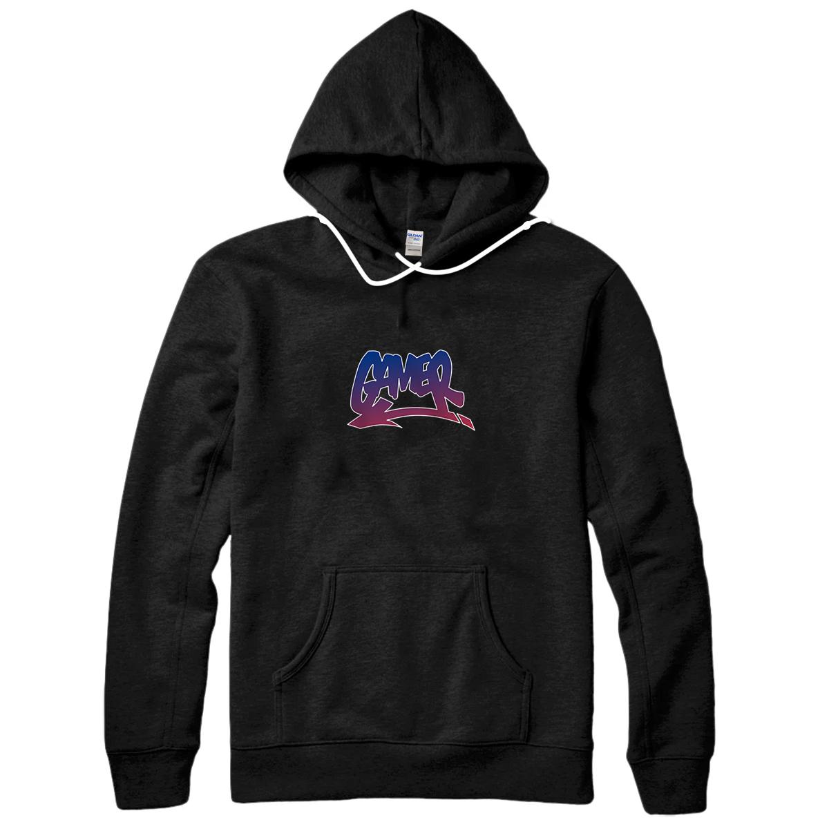 Personalized "Gamer" Graffiti Style Gradient - Street Style - Urban Wear Pullover Hoodie