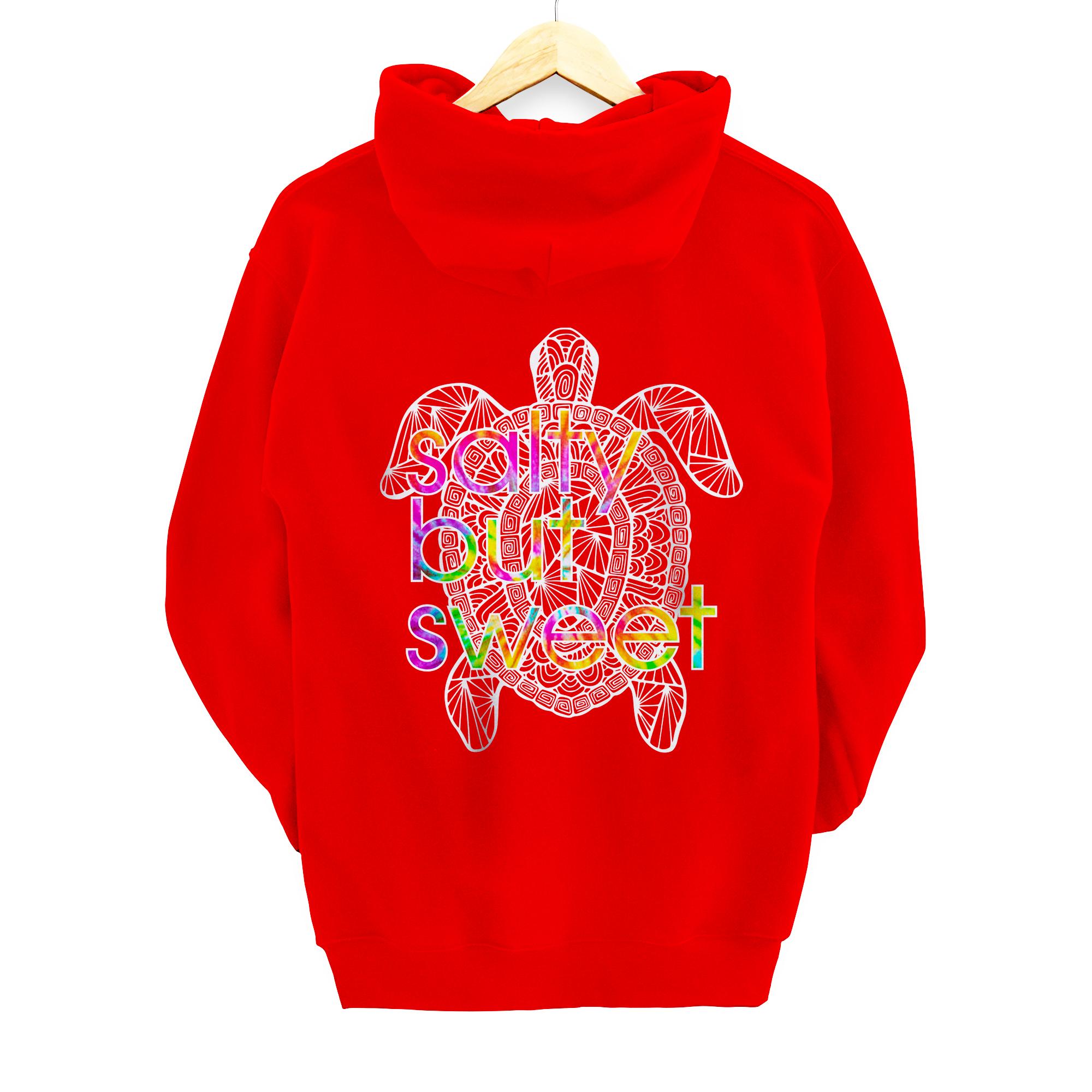 Salty Sweet Sea Turtle Attitude Tie Dye Southern Prep Gear Pullover Hoodie
