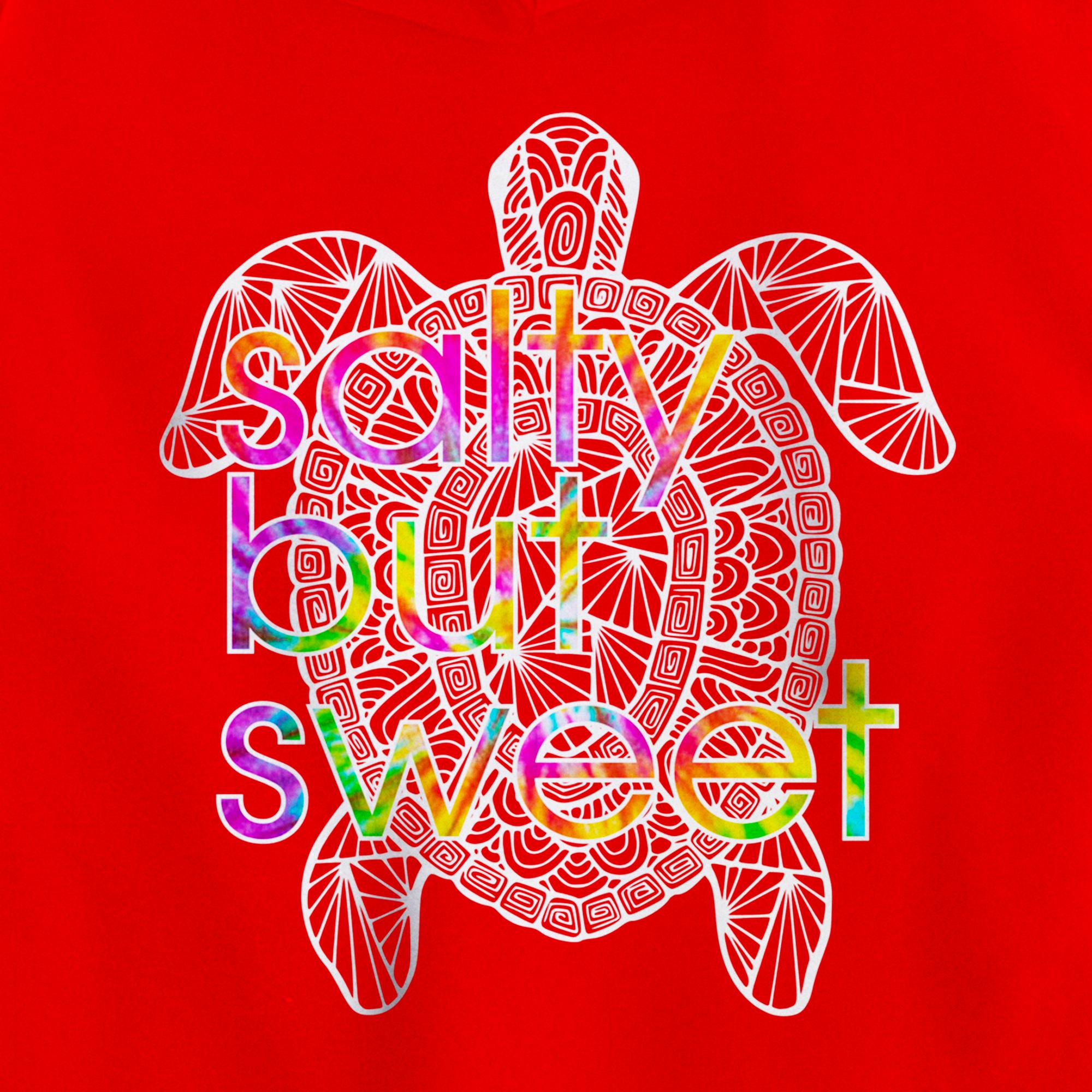 Salty Sweet Sea Turtle Attitude Tie Dye Southern Prep Gear Pullover Hoodie