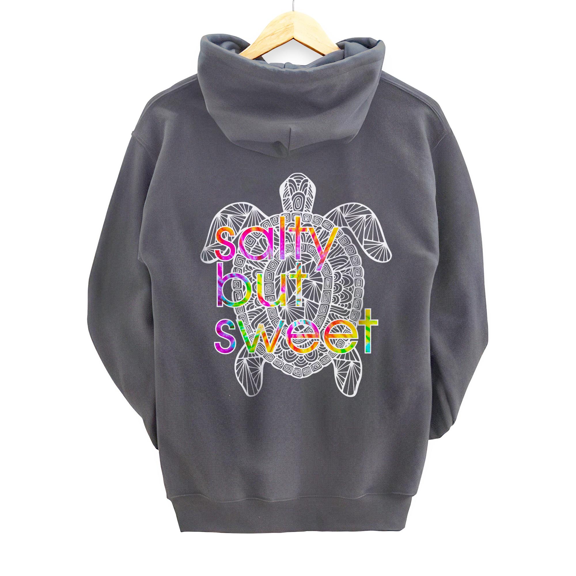 Salty Sweet Sea Turtle Attitude Tie Dye Southern Prep Gear Pullover Hoodie