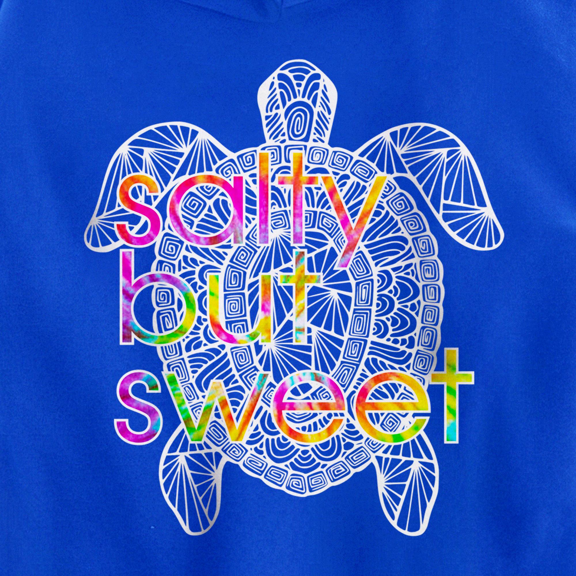 Salty Sweet Sea Turtle Attitude Tie Dye Southern Prep Gear Pullover Hoodie