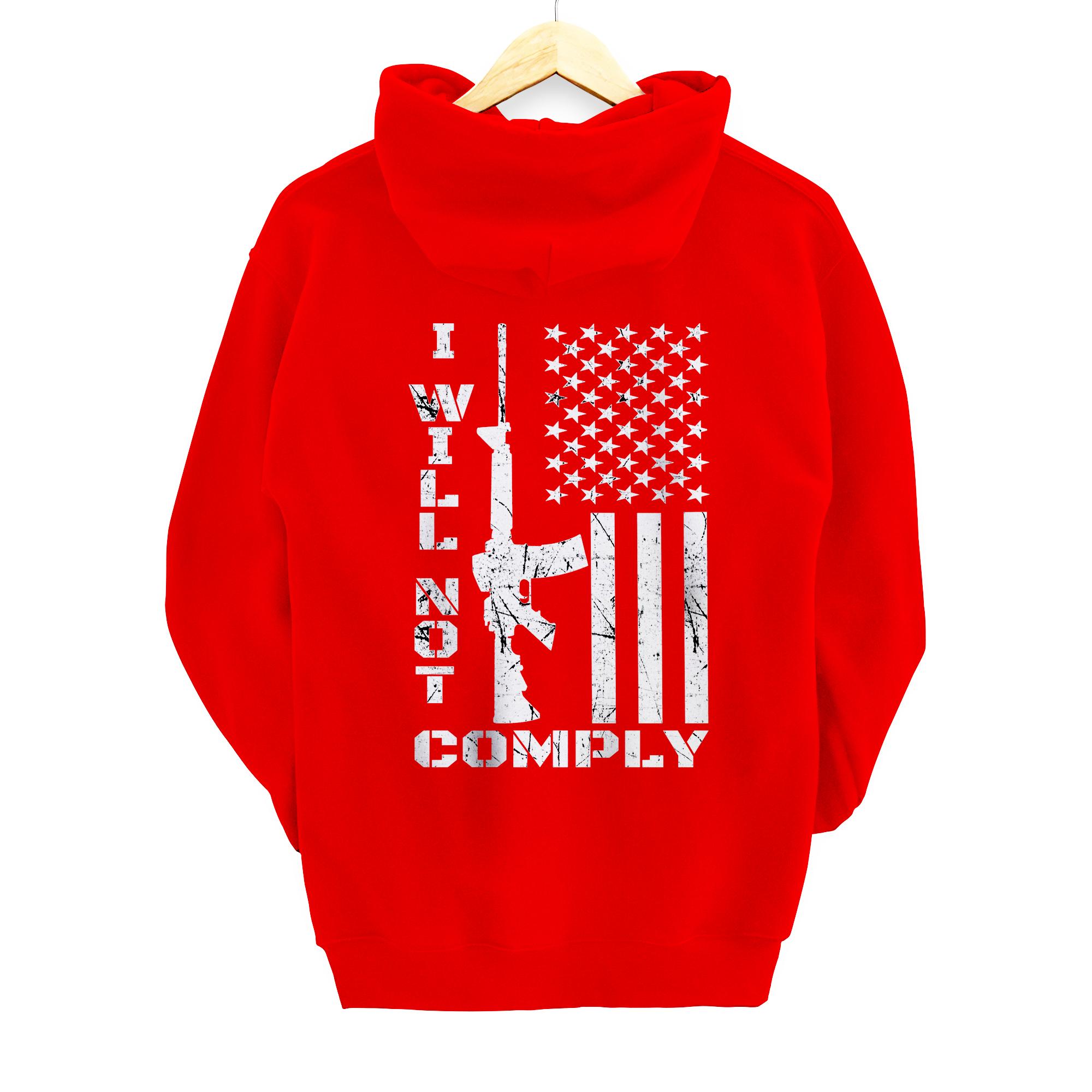 I WILL NOT COMPLY Ar15 (Back) Ar-15 Gift For Men Women Pullover Hoodie