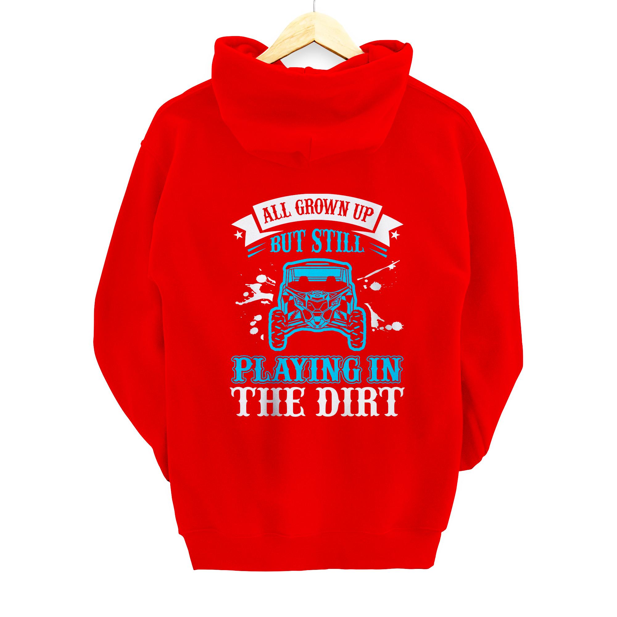 Playing in the dirt-blue sxs utv Pullover Hoodie