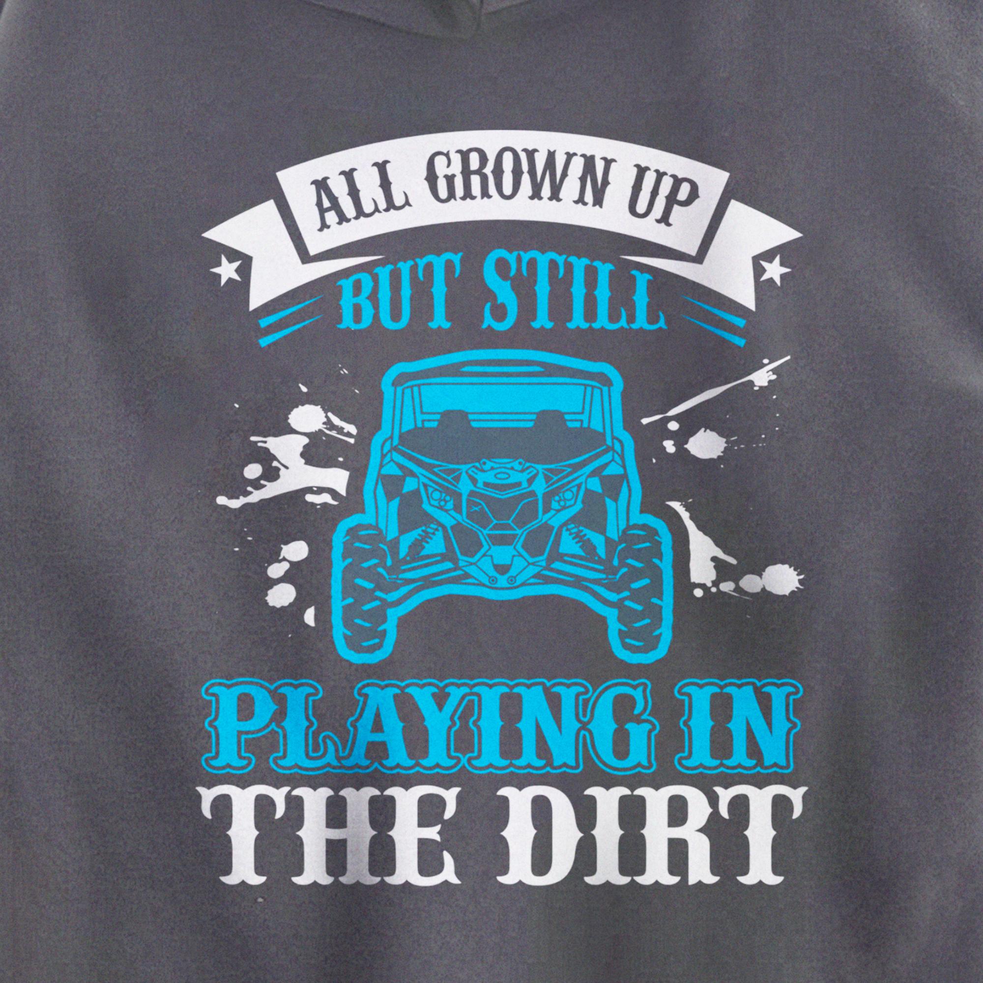 Playing in the dirt-blue sxs utv Pullover Hoodie