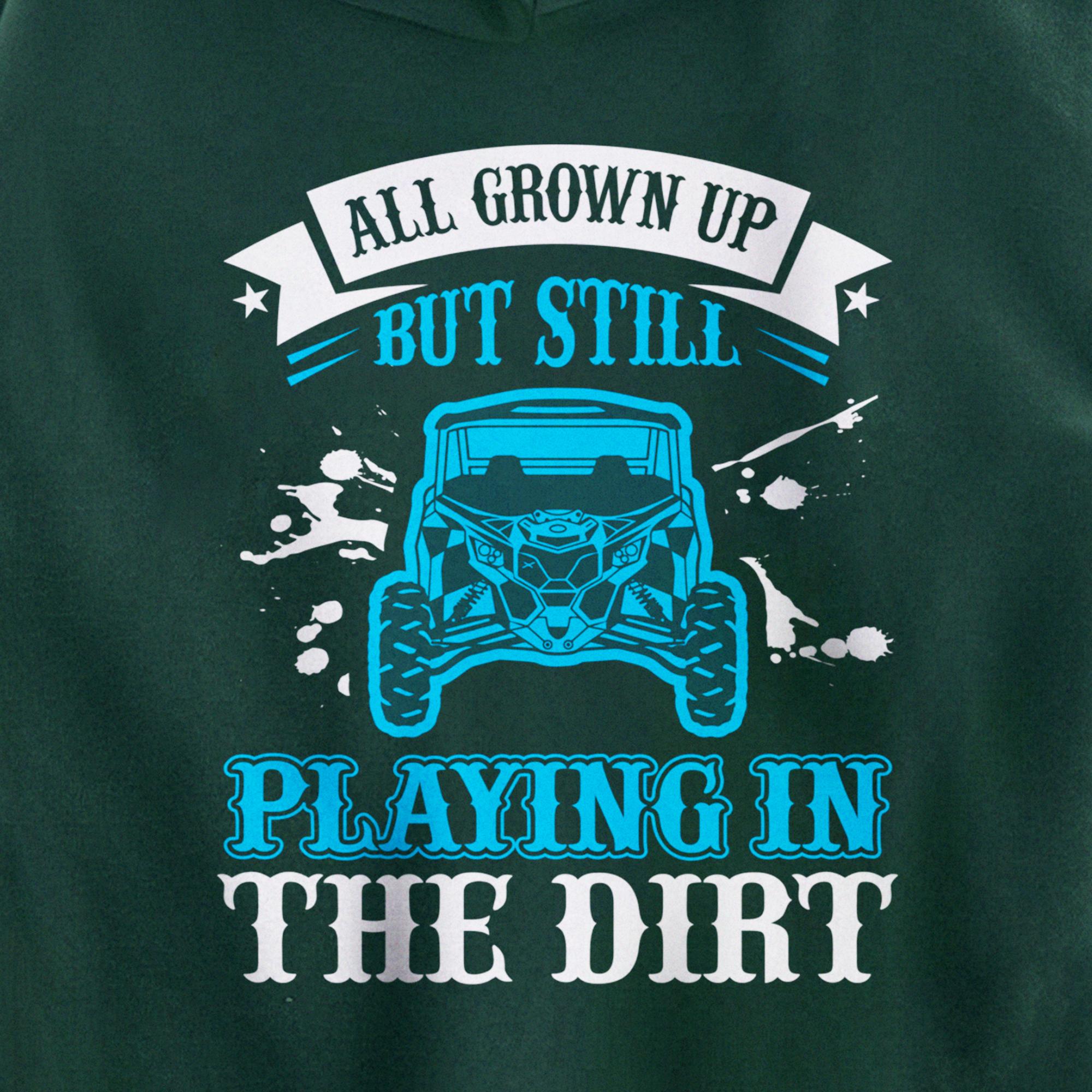 Playing in the dirt-blue sxs utv Pullover Hoodie