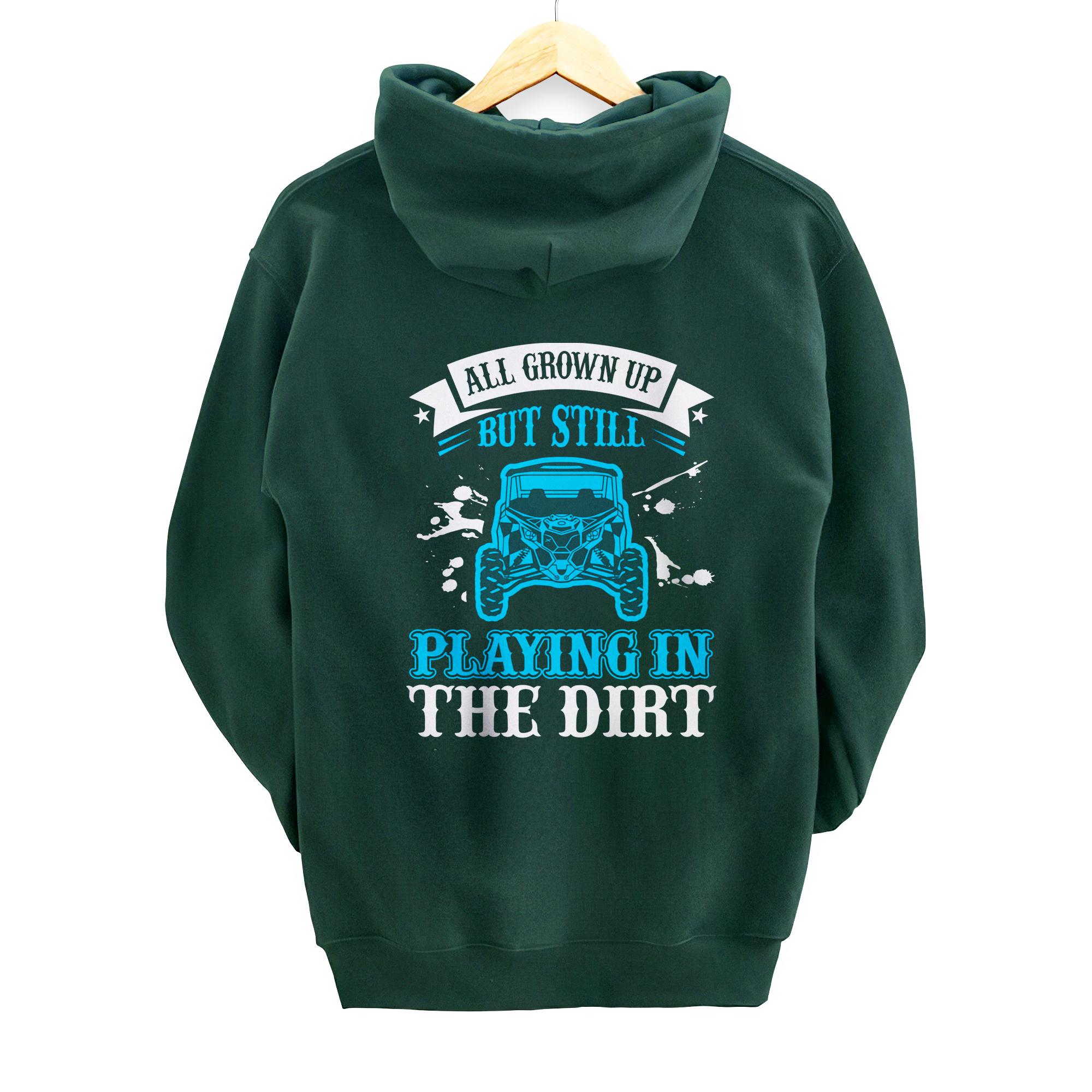 Playing in the dirt-blue sxs utv Pullover Hoodie