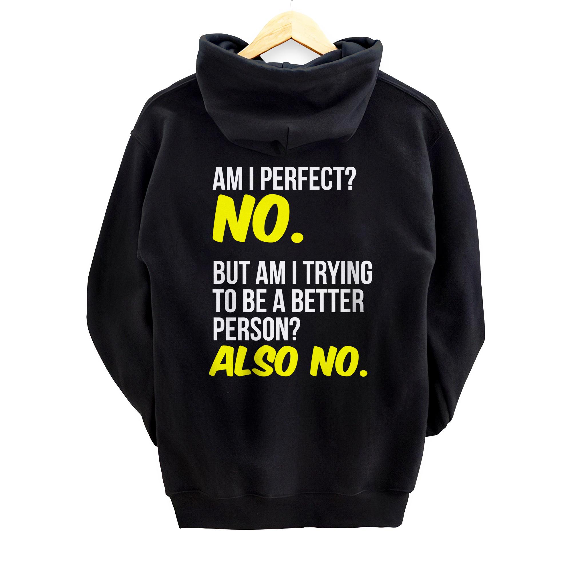 Personalized Am I Perfect? No? Funny T Shirts Sarcastic Shirts Pullover Hoodie