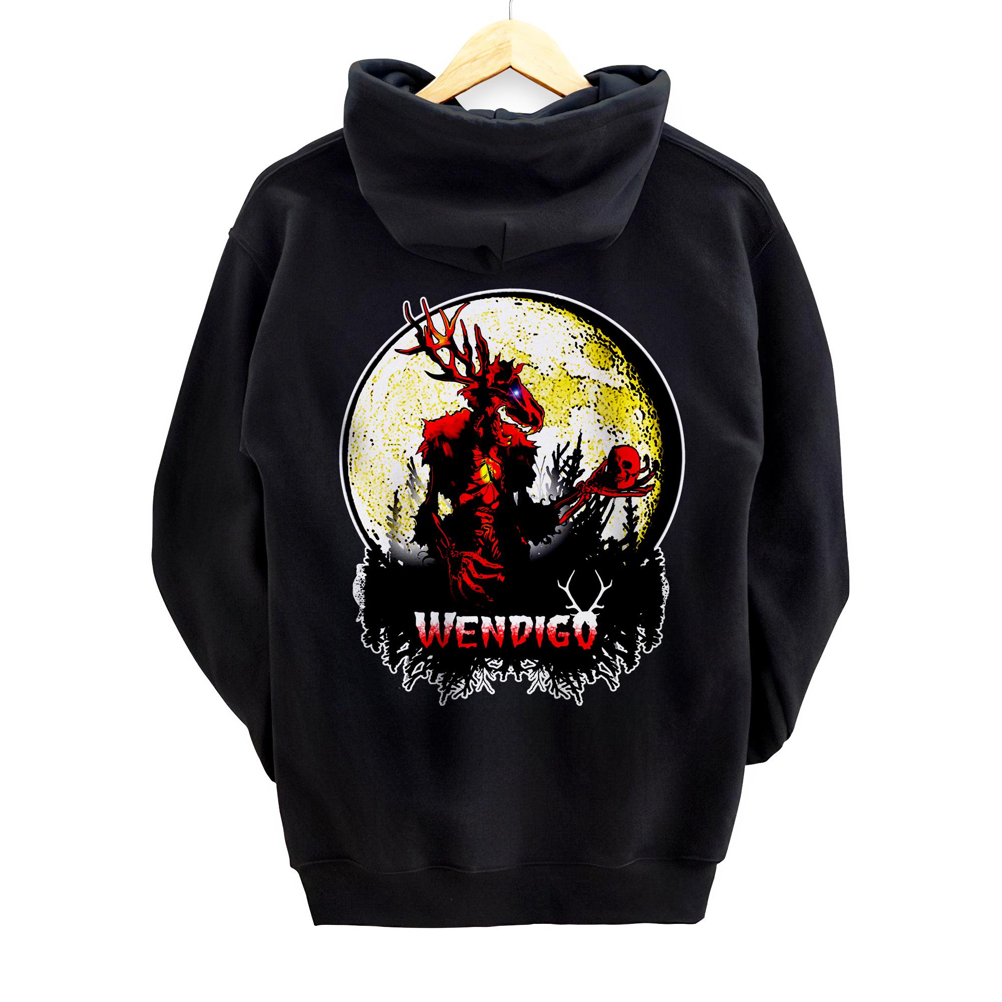 Personalized Wendigo; New Monster Skinwalker Cryptid Evil Horror Monster Pullover Hoodie