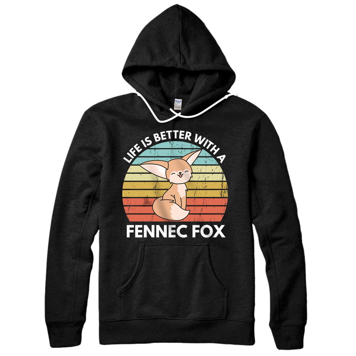 Personalized Life Is Better With A Fennec Fox Cute Fennec Fox Pullover Hoodie