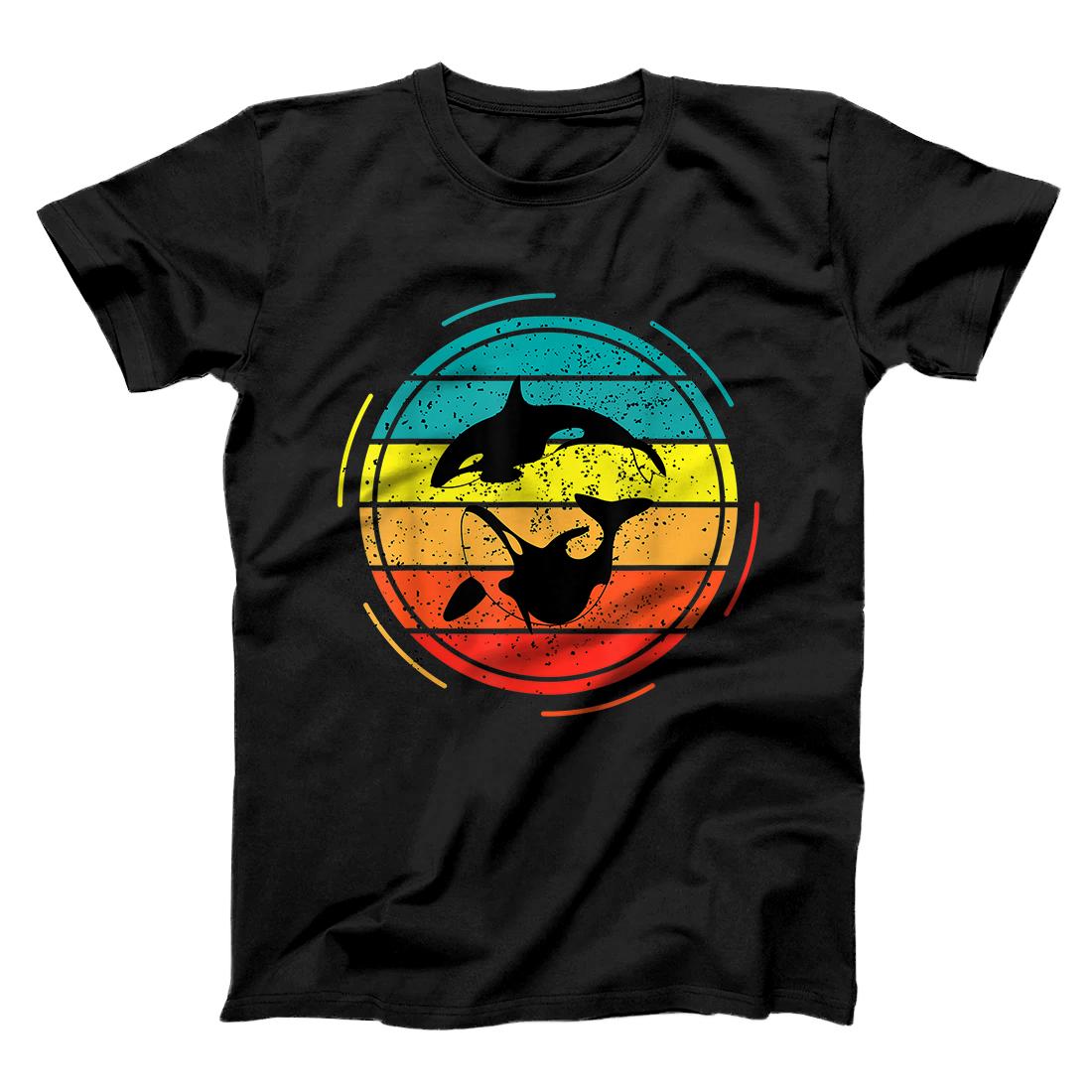 Orca Family Vintage Retro Style Killer Whale Family Lovers T-Shirt