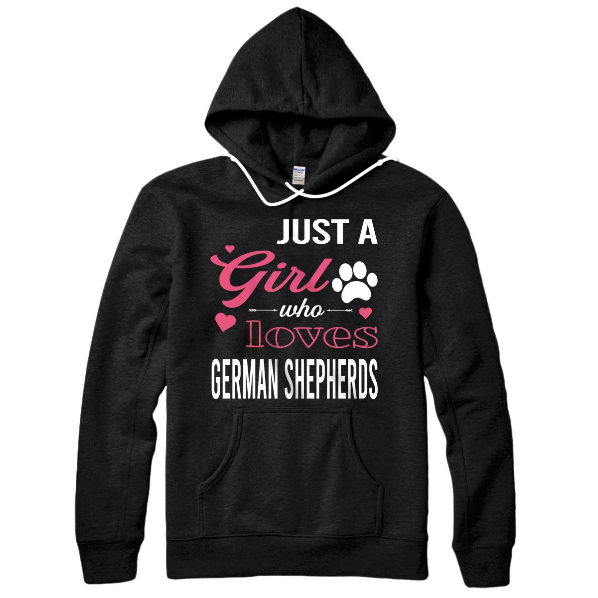 Personalized Just A Girl Who Loves GERMAN SHEPHERDS | Women Dog Pet Lover Pullover Hoodie