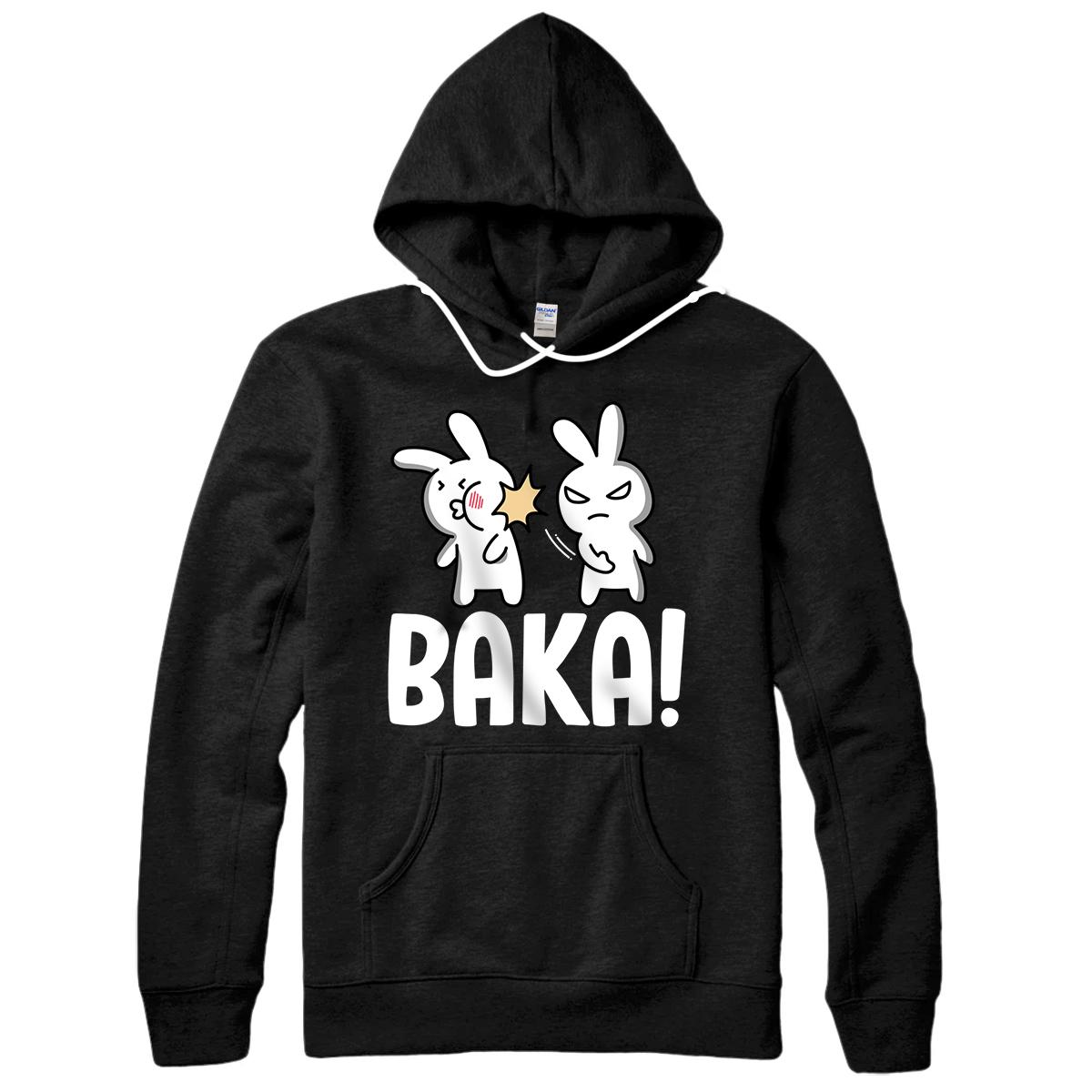 Personalized Baka Rabbit Slap Funny Anime Lover Japanese Cute Kawaii Pullover Hoodie