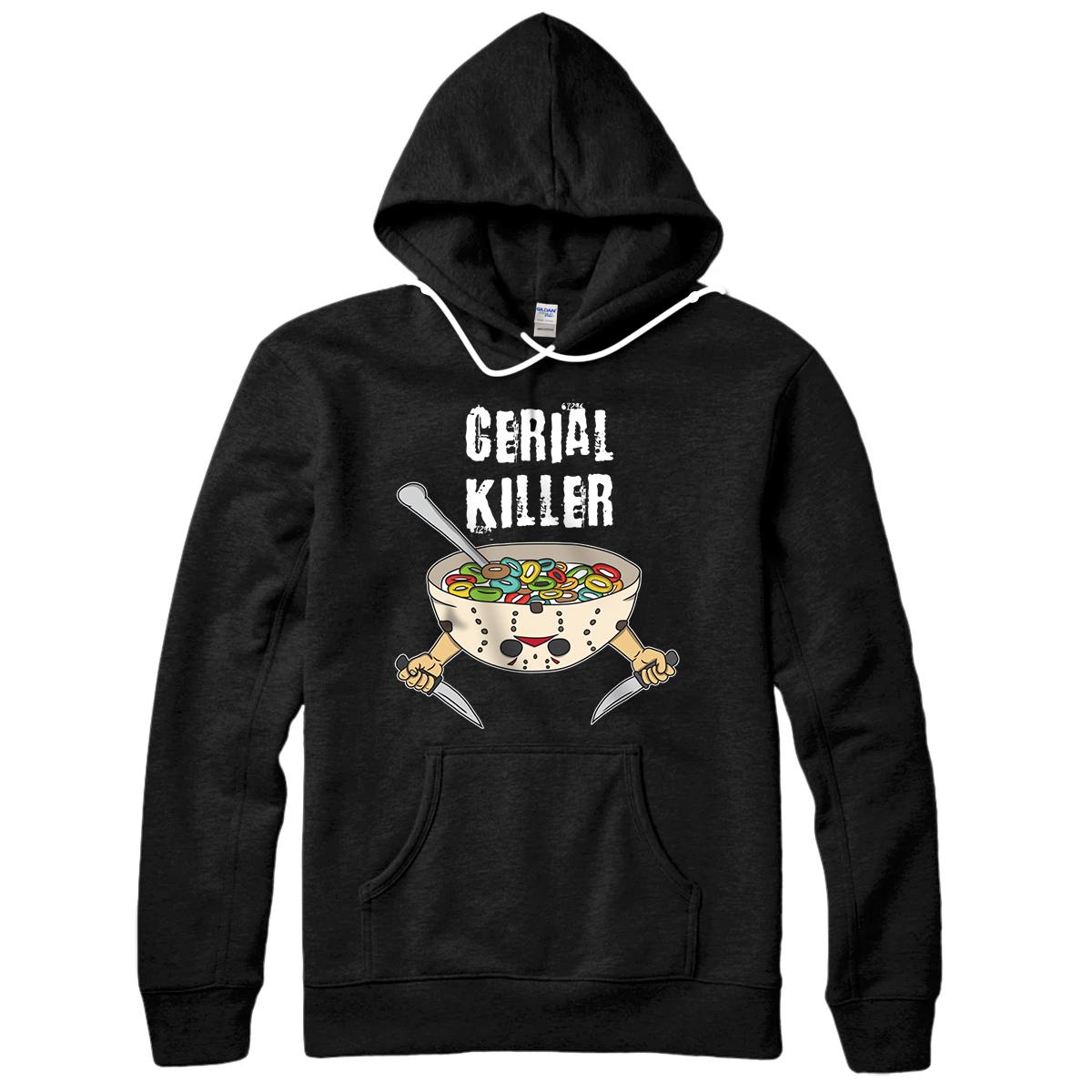 Personalized Funny Cereal Killer Tshirt Cereal Box milk with sugar nugget Pullover Hoodie